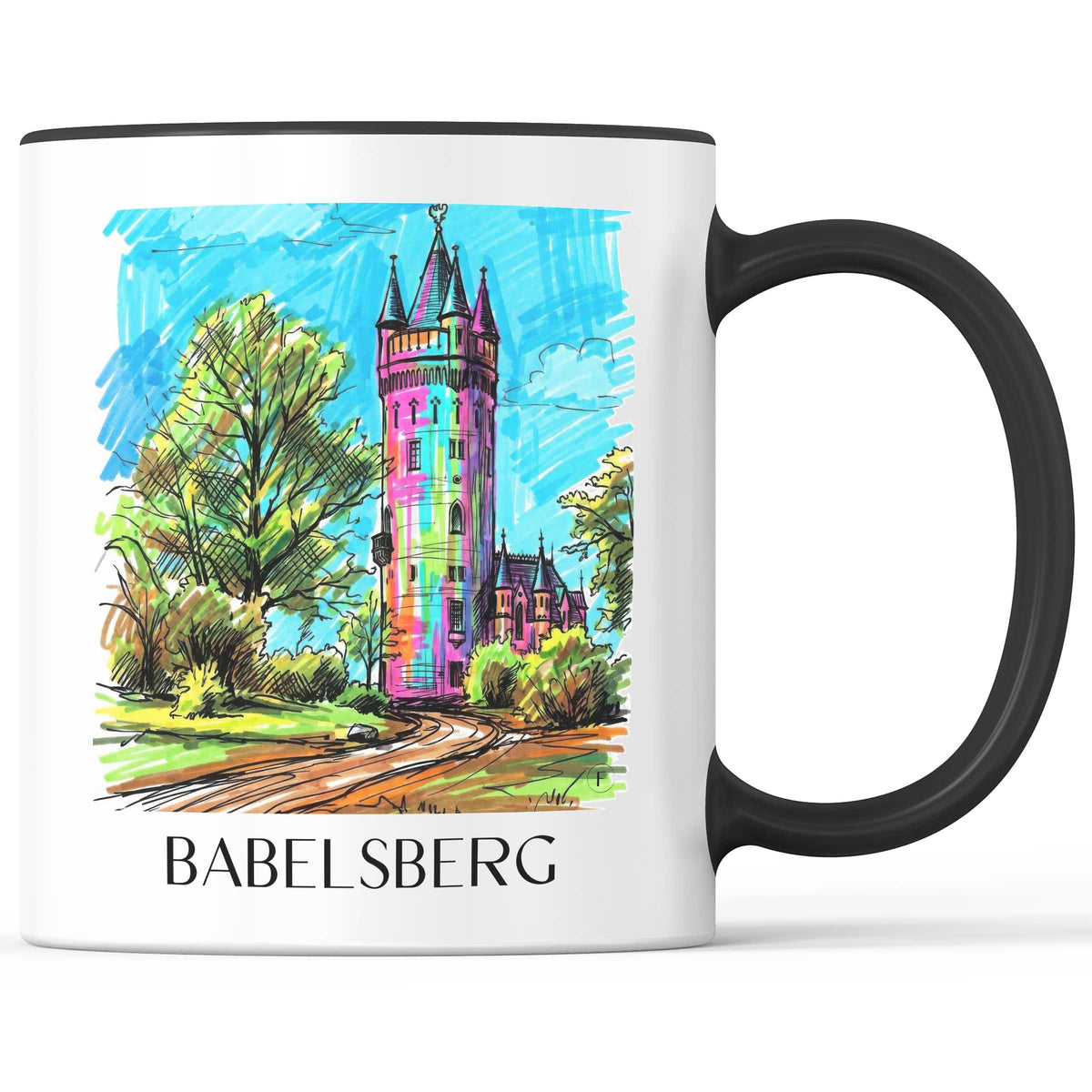 Babelsberg Kaffeebecher - Potsdam - Deutschland Becher - Kaffeetasse im Tag Graffiti Stil - favplace