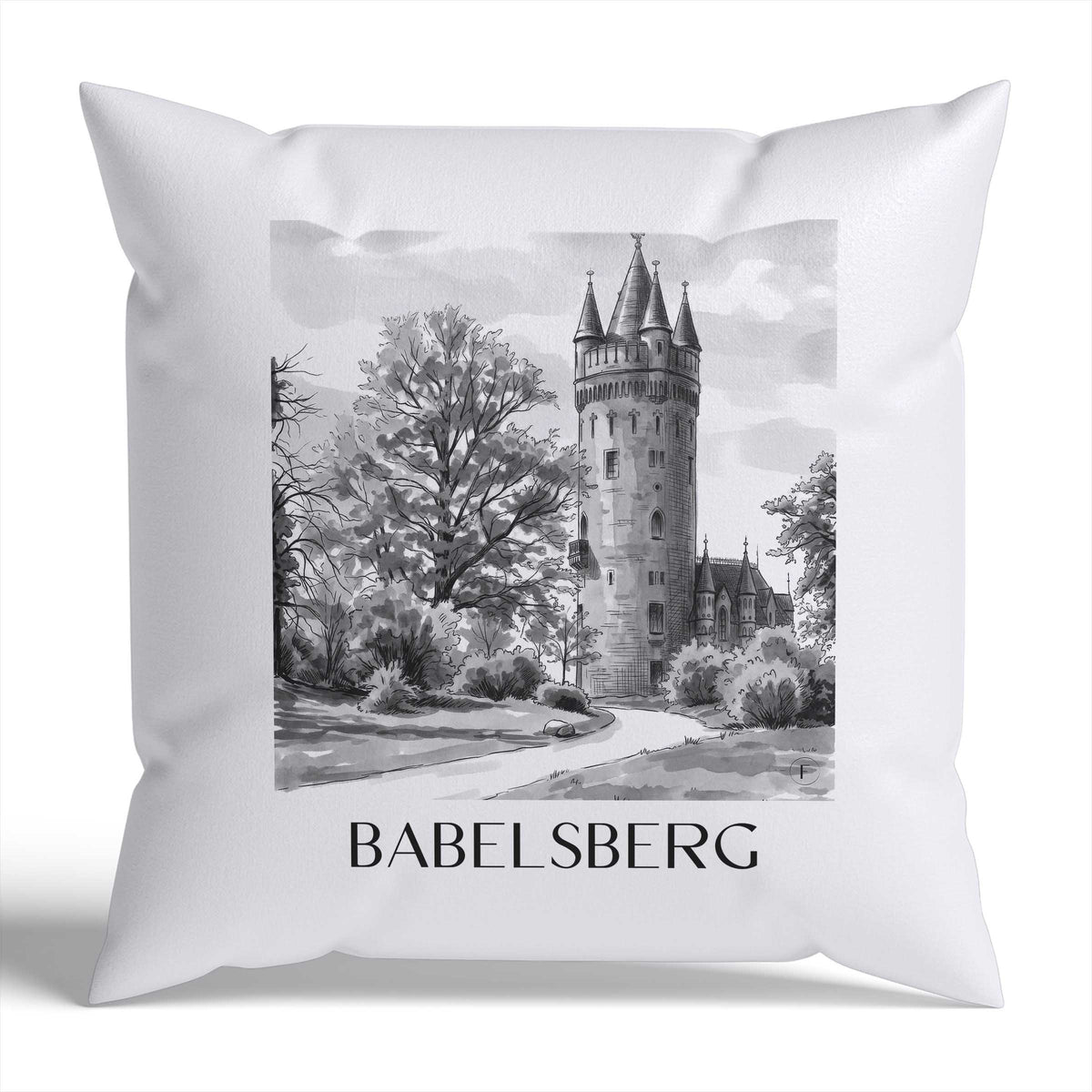 babelsberg-potsdam-deutschland-kissenbezug-aquarell-schwarz-weiss
