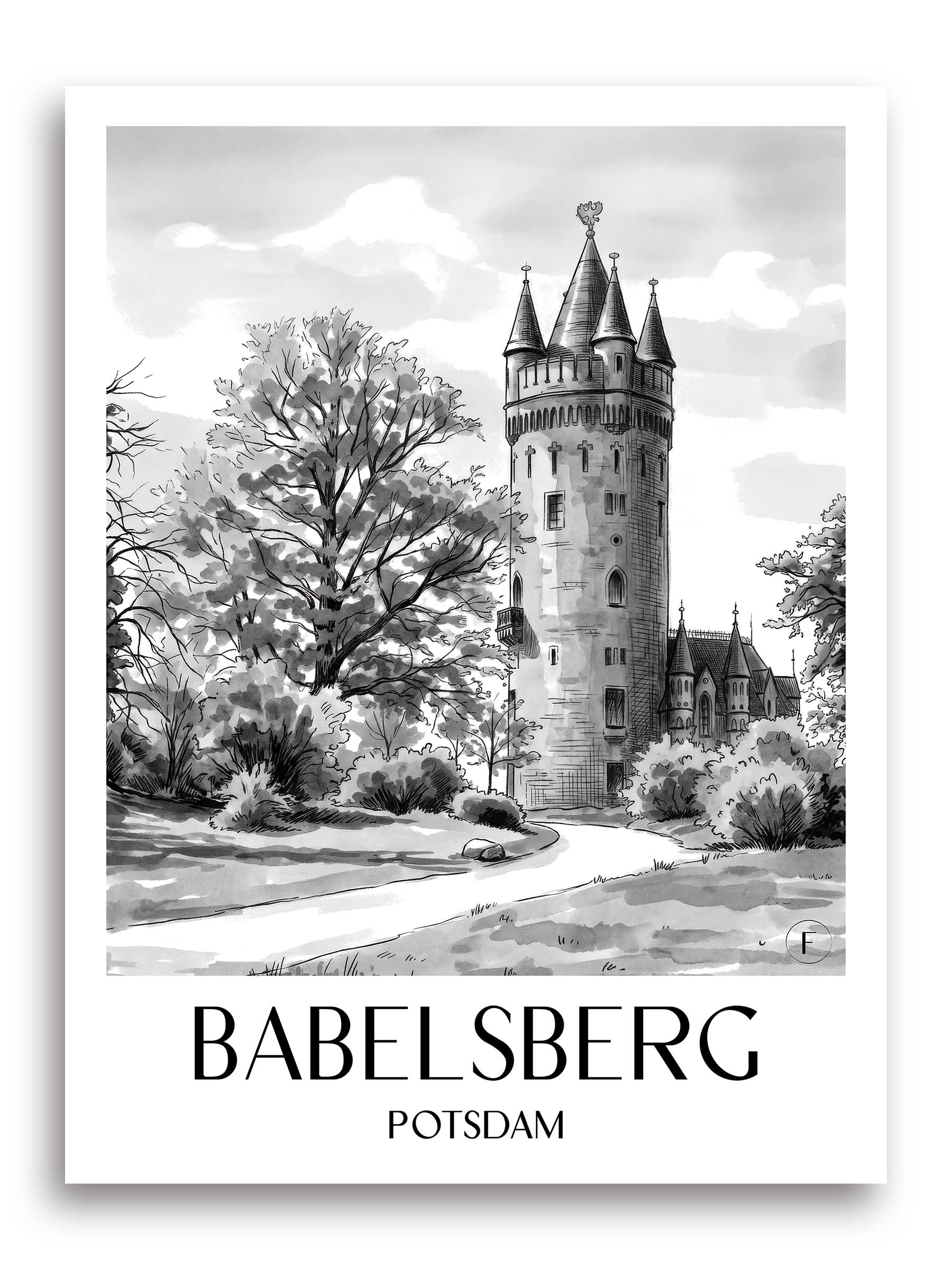 babelsberg-potsdam-deutschland-poster-aquarell-schwarz-weiss