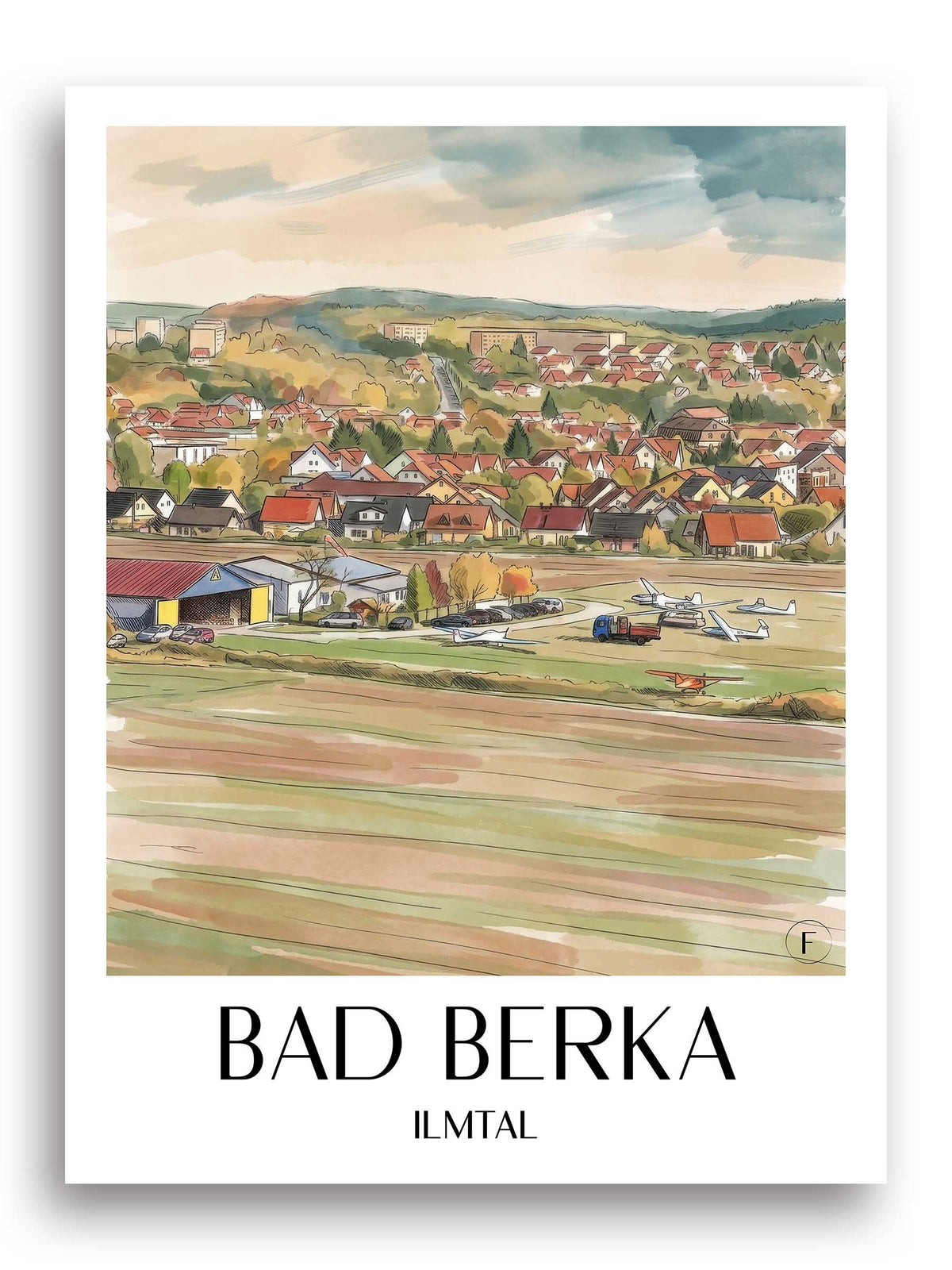 bad-berka-ilmtal-deutschland-poster-aquarell