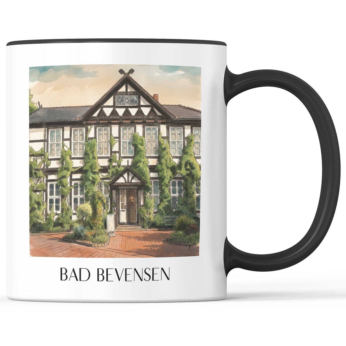 bad-bevensen-niedersachsen-deutschland-kaffeebecher-aquarell