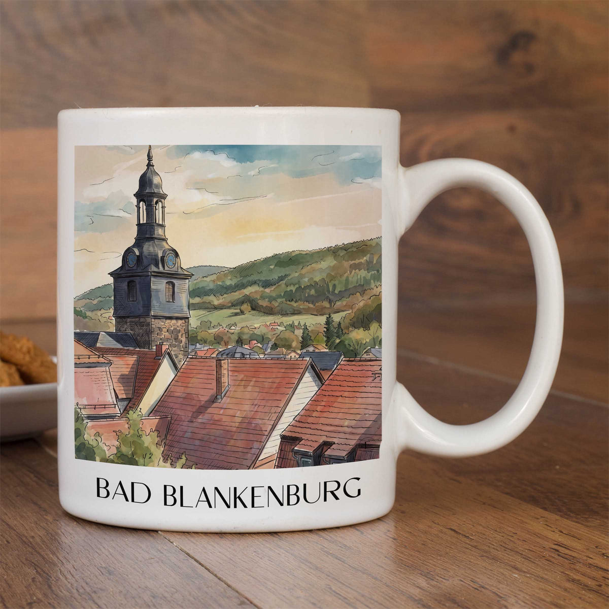 bad-blankenburg-thüringer-wald-deutschland-kaffeebecher-aquarell