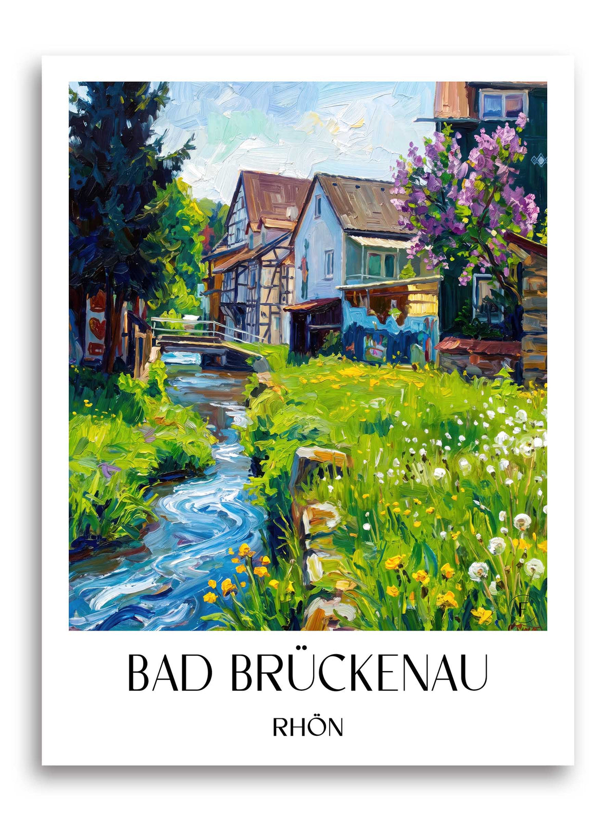 Bad Brückenau Poster - Rhön - Deutschland Kunstdruck - Ölgemälde von A4 bis A1 - favplace