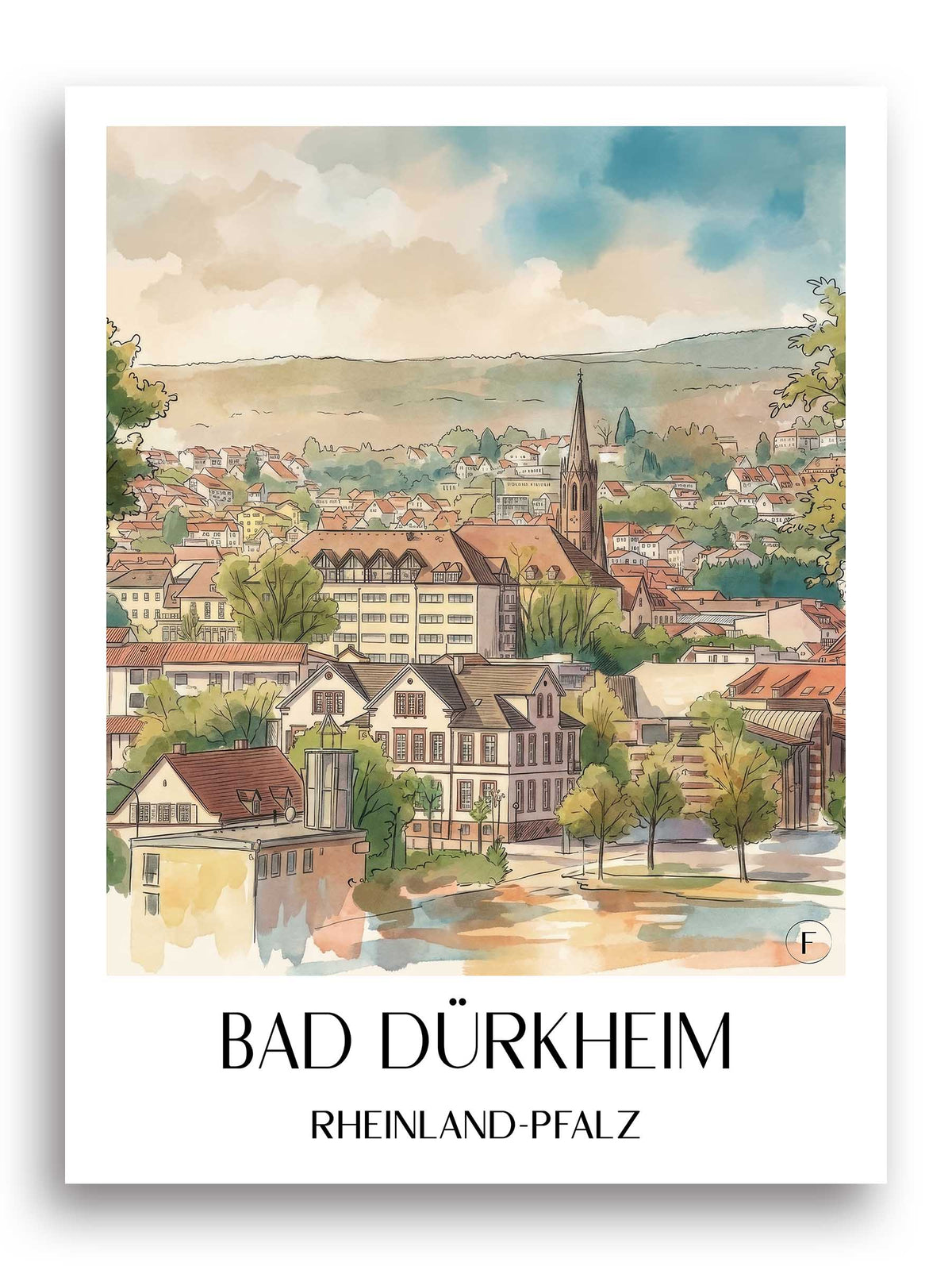 bad-dürkheim-rheinland-pfalz-deutschland-poster-aquarell