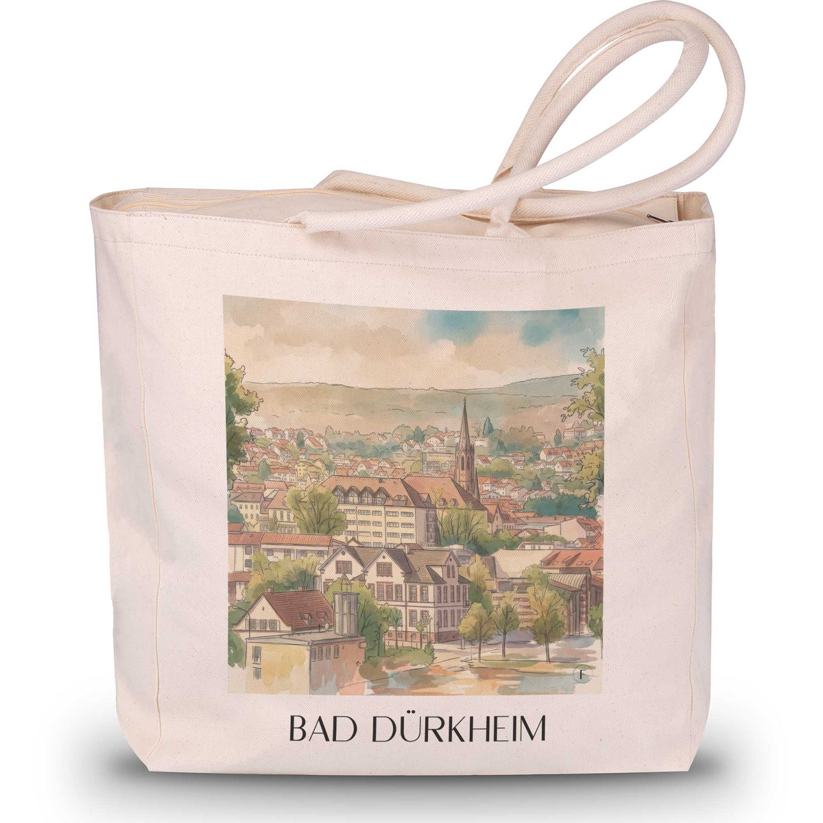 bad-dürkheim-rheinland-pfalz-deutschland-einkaufstasche-aquarell