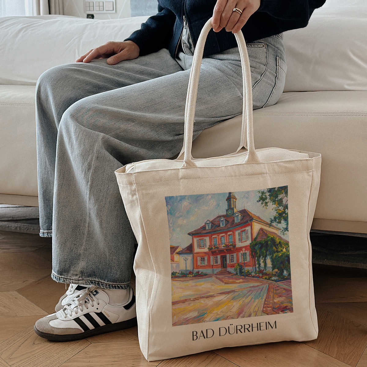 bad-dürrheim-baden-württemberg-deutschland-einkaufstasche-oil-painting-oelgemaelde