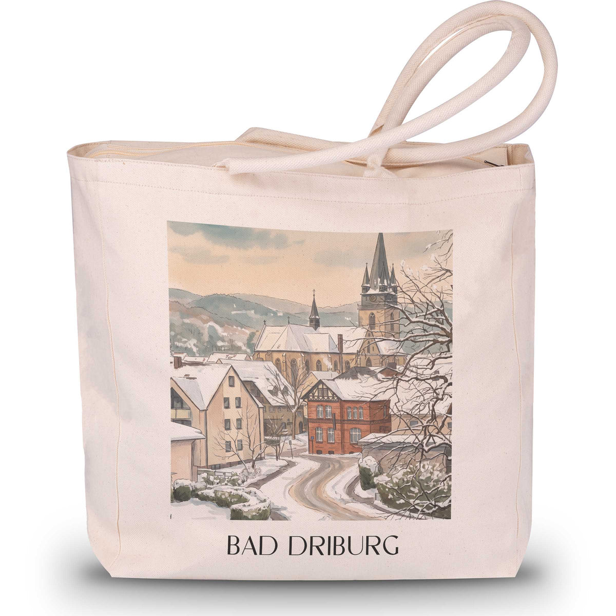bad-driburg-teutoburger-wald-deutschland-einkaufstasche-aquarell