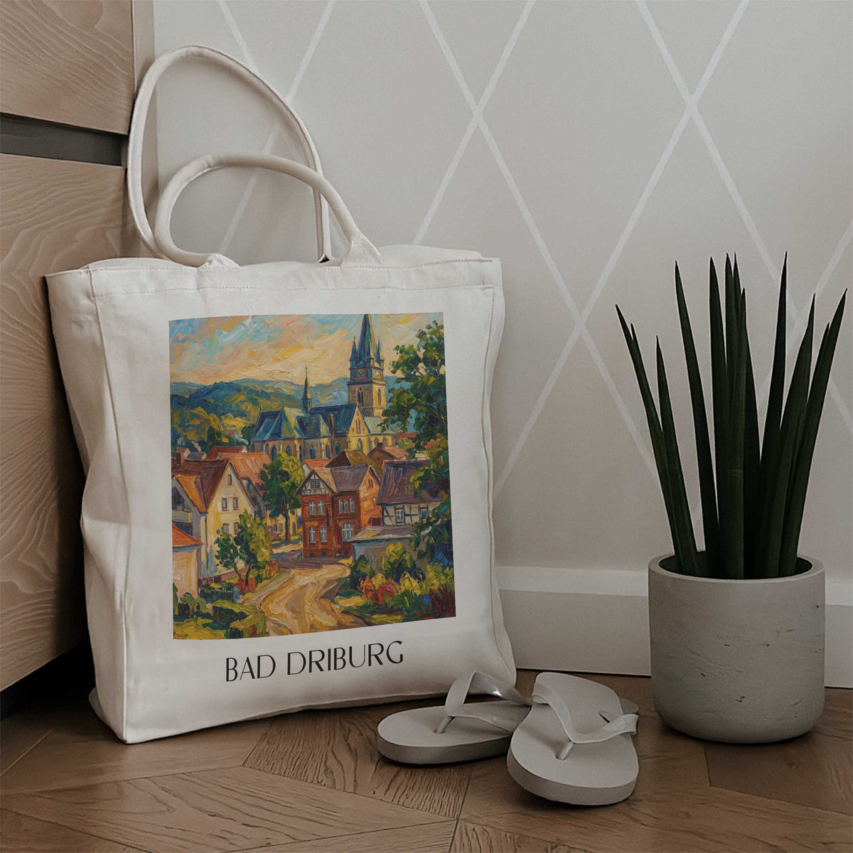 bad-driburg-teutoburger-wald-deutschland-einkaufstasche-oil-painting-oelgemaelde