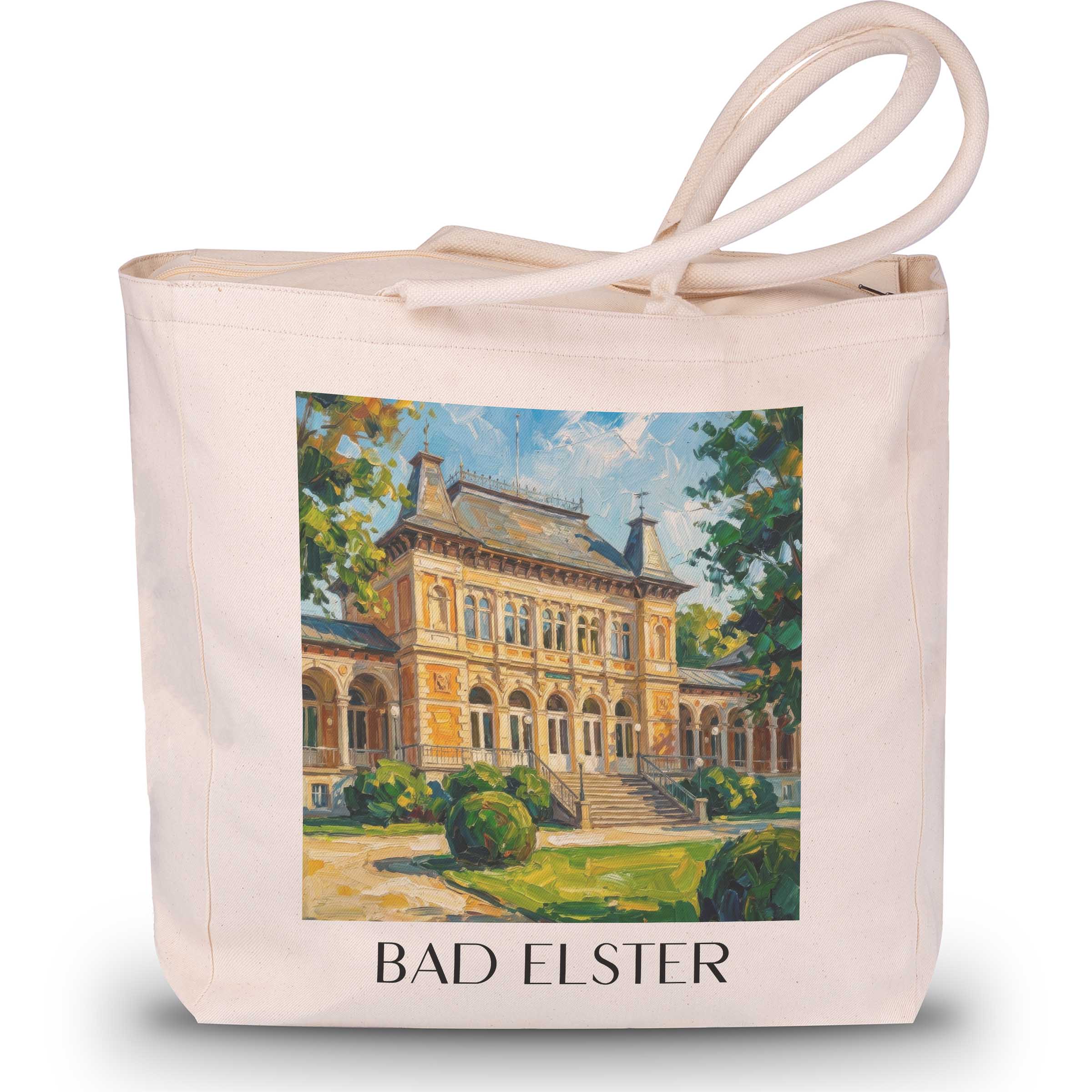 bad-elster-vogtland-deutschland-einkaufstasche-oil-painting-oelgemaelde