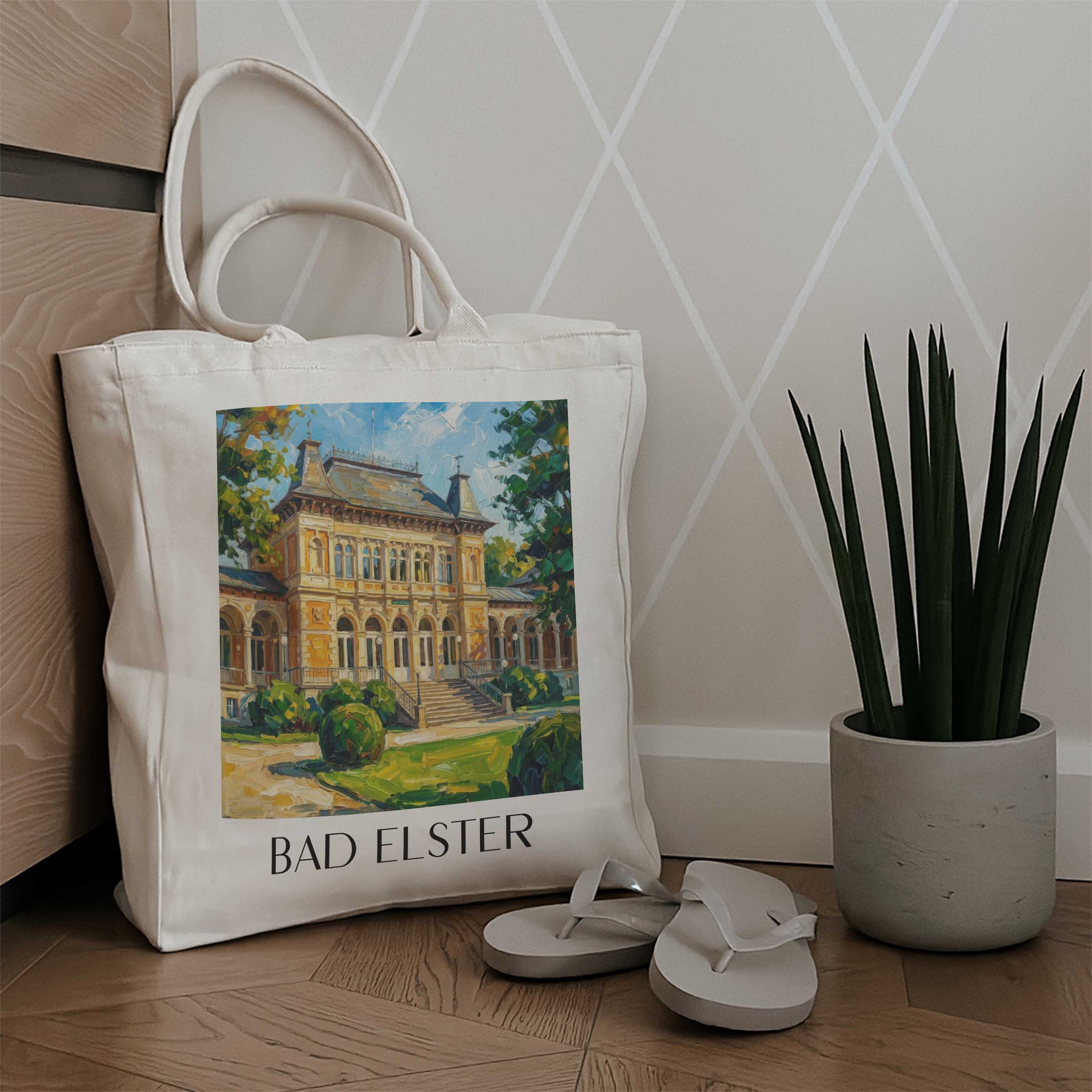 bad-elster-vogtland-deutschland-einkaufstasche-oil-painting-oelgemaelde