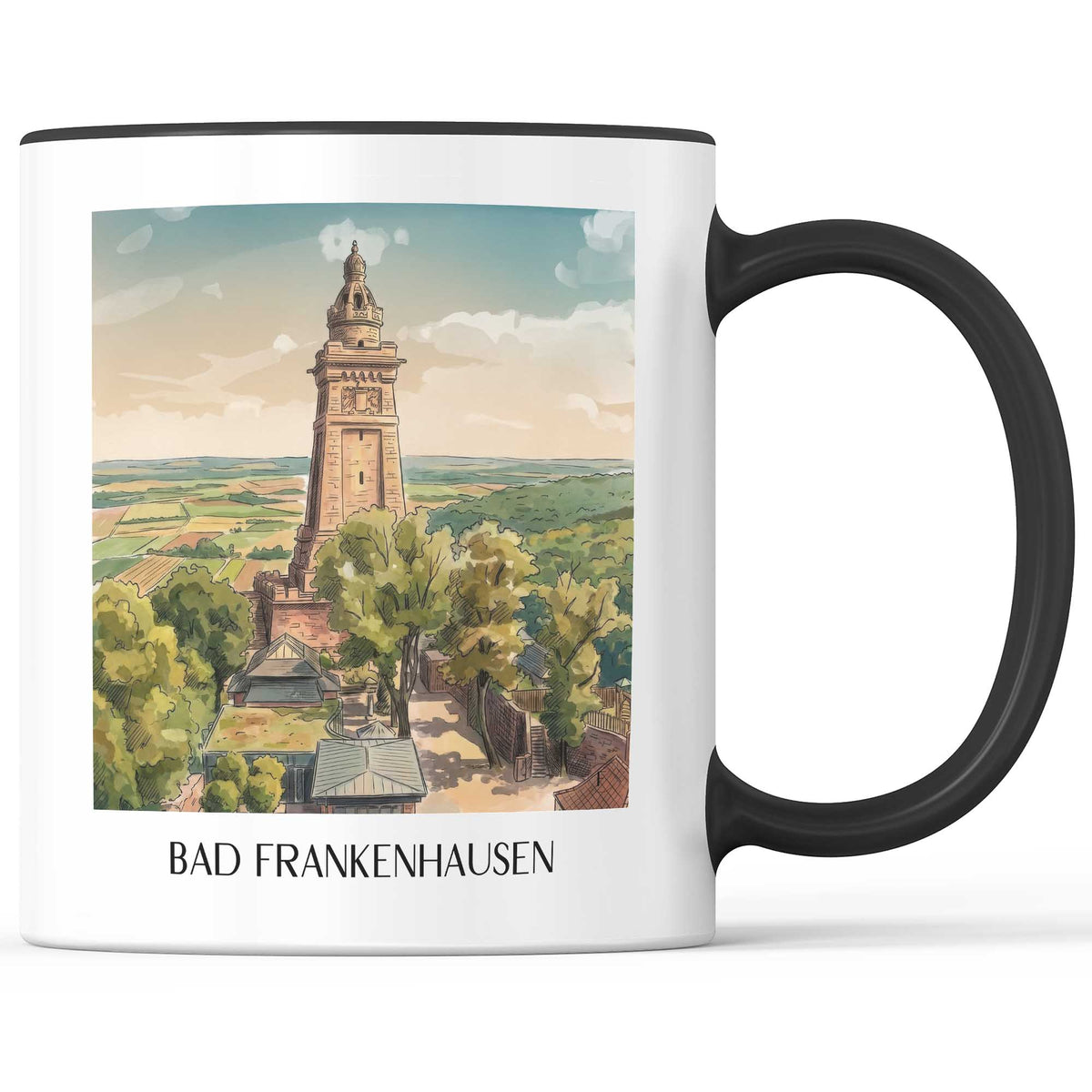 bad-frankenhausen-kyffhäuser-deutschland-kaffeebecher-aquarell