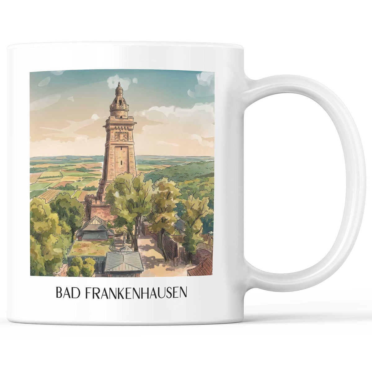 bad-frankenhausen-kyffhäuser-deutschland-kaffeebecher-aquarell