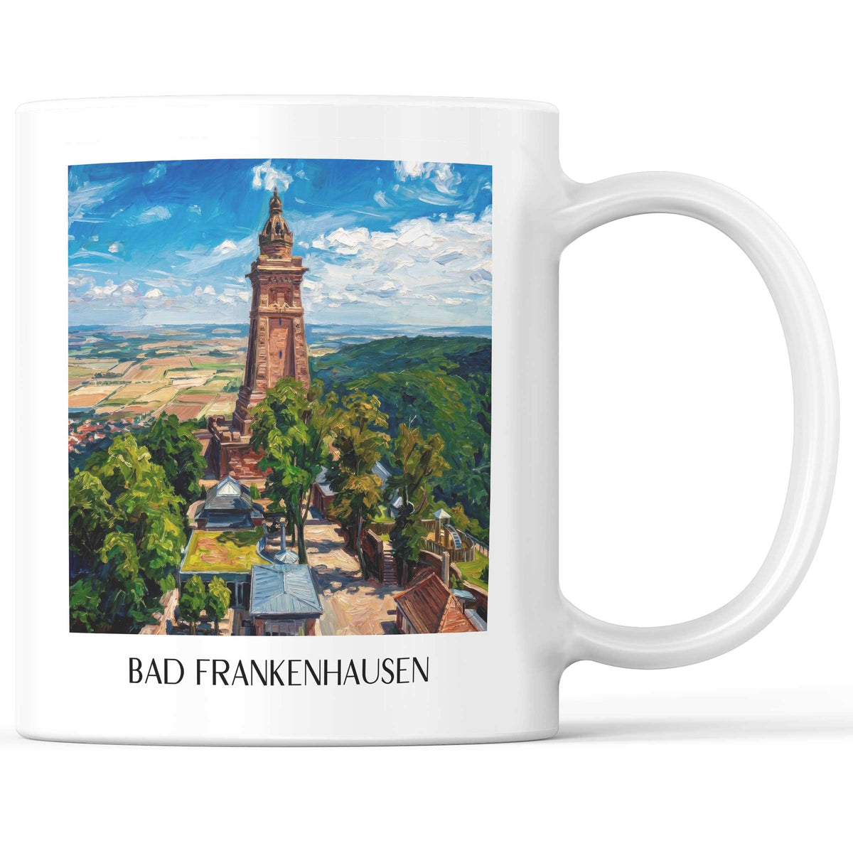 Bad Frankenhausen Kaffeebecher - Kyffhäuser - Deutschland Becher - Kaffeetasse im Ölgemälde Stil - favplace