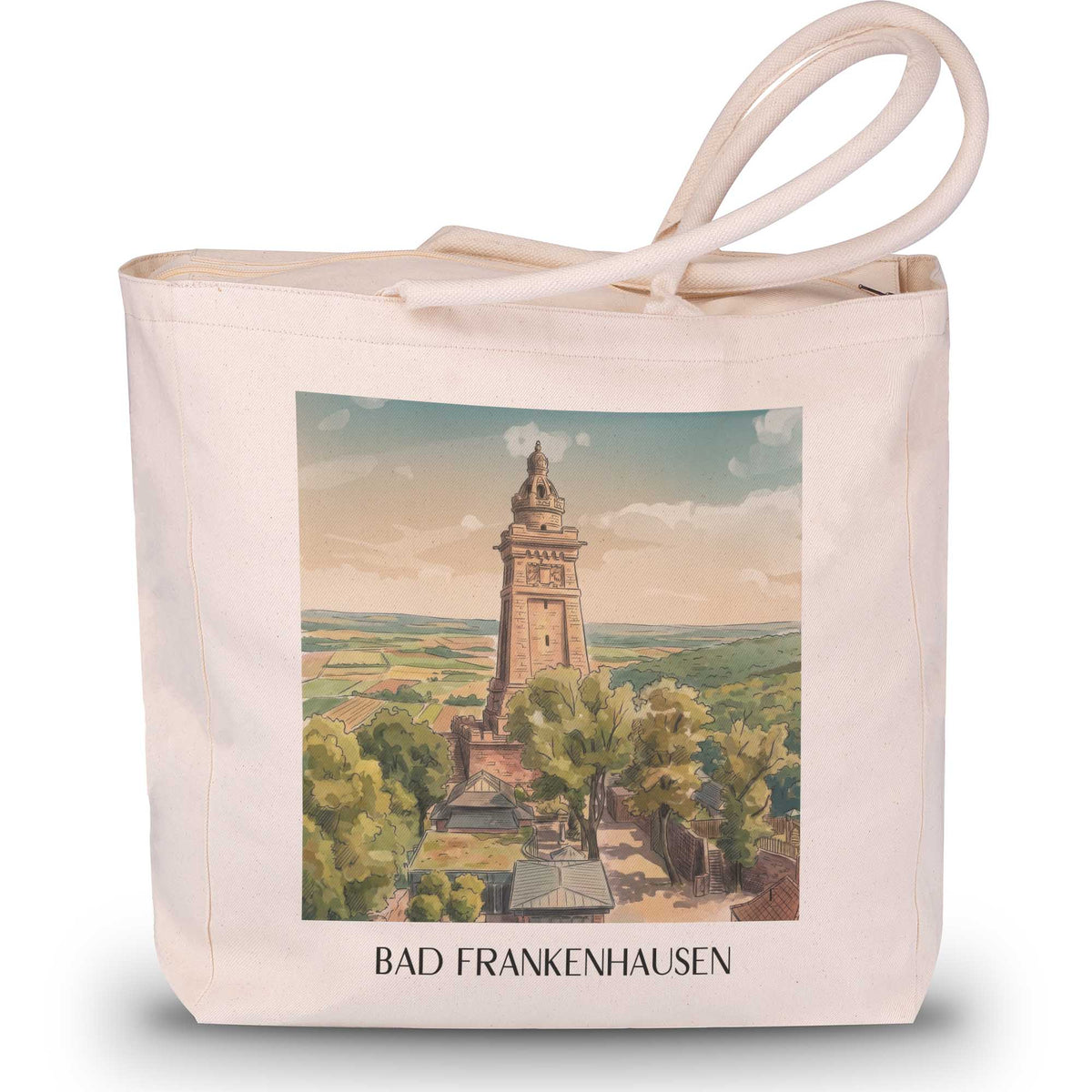 bad-frankenhausen-kyffhäuser-deutschland-einkaufstasche-aquarell