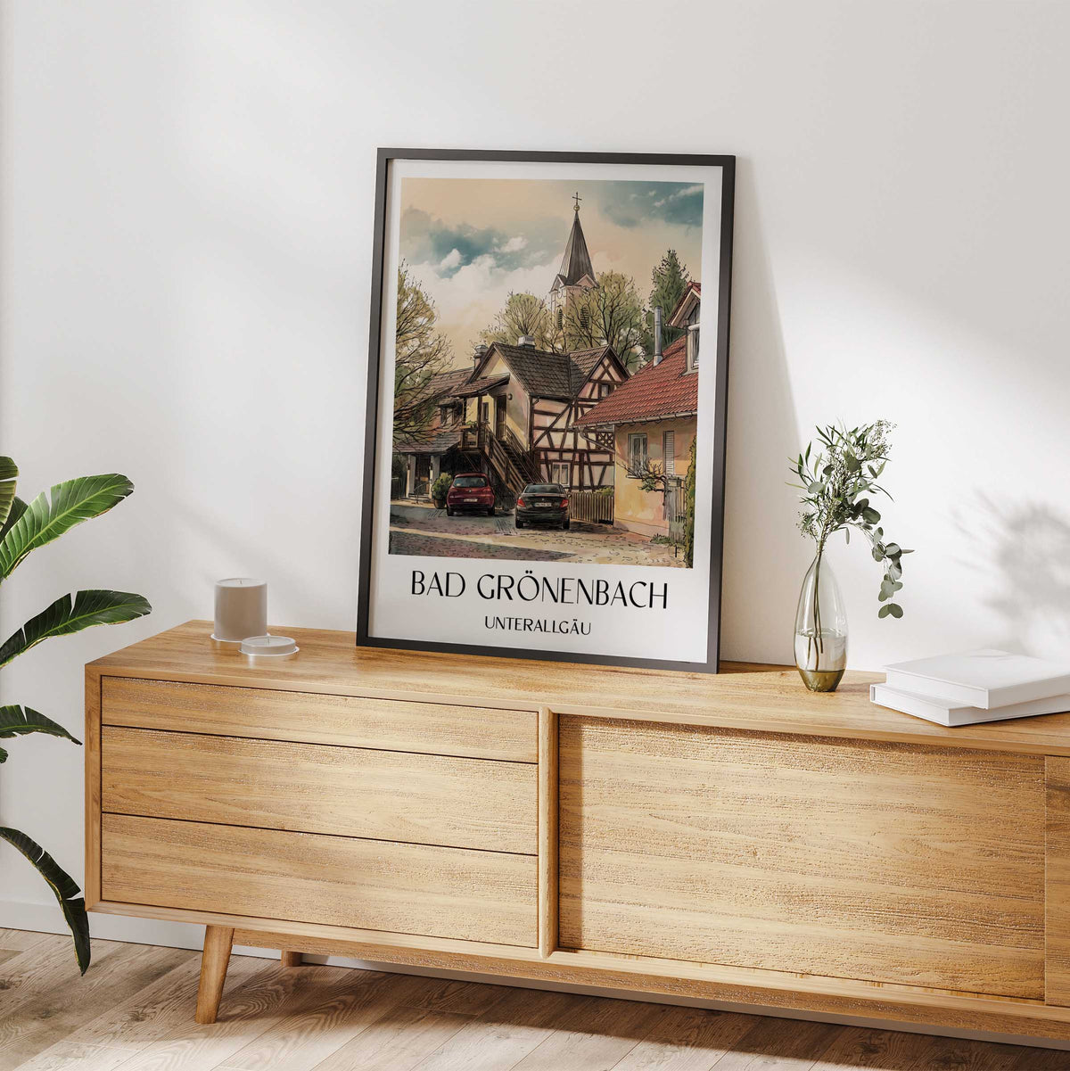 bad-grönenbach-unterallgäu-deutschland-poster-aquarell