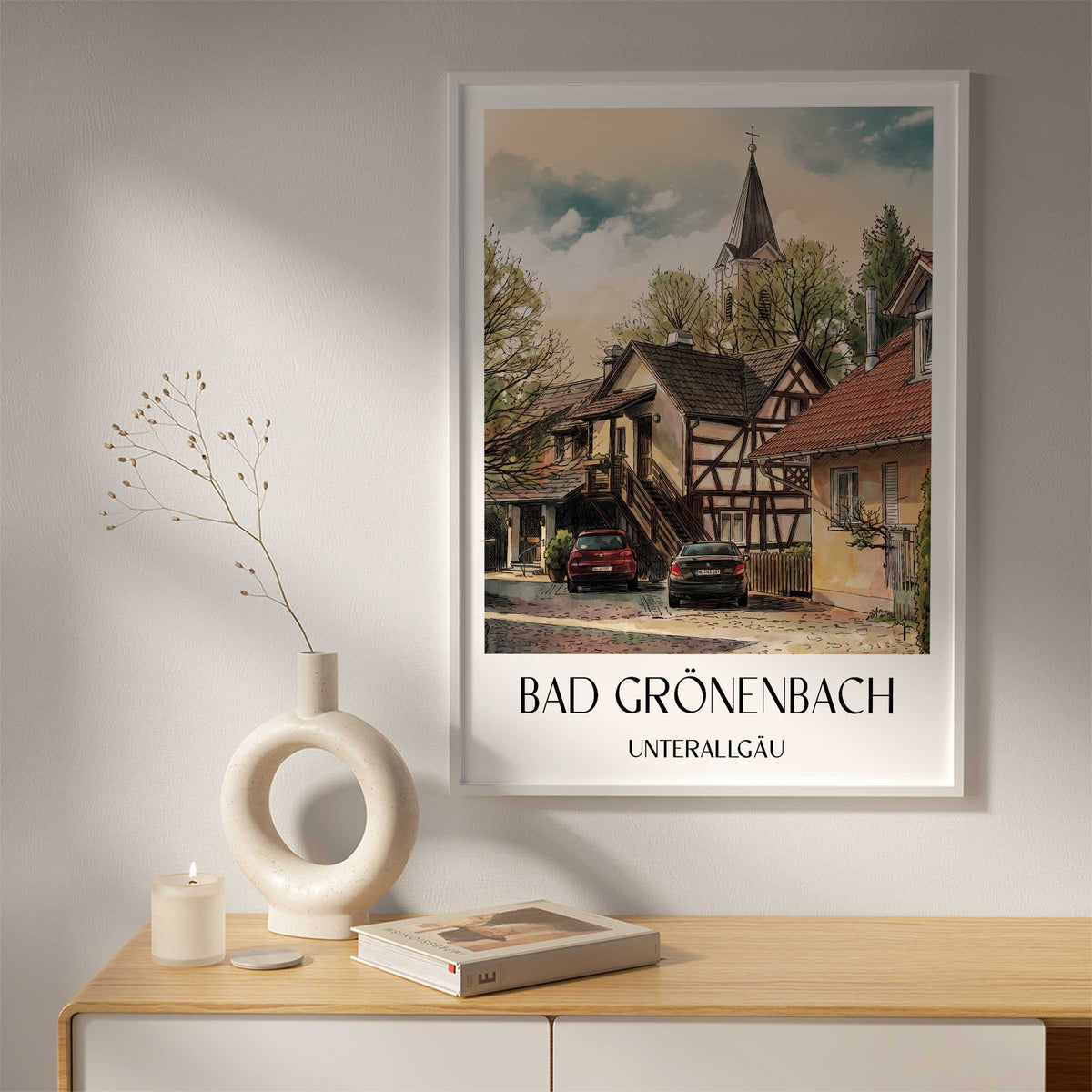 bad-grönenbach-unterallgäu-deutschland-poster-aquarell