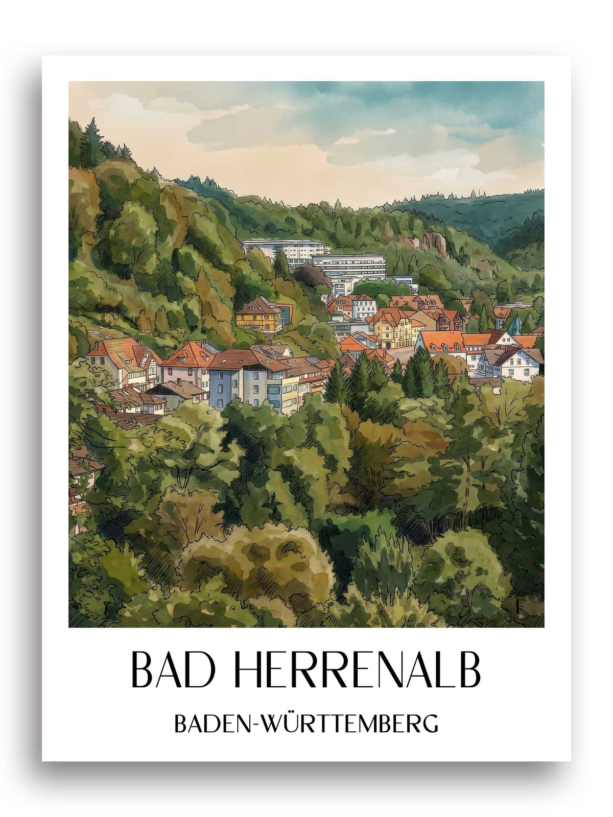 bad-herrenalb-baden-württemberg-deutschland-poster-aquarell