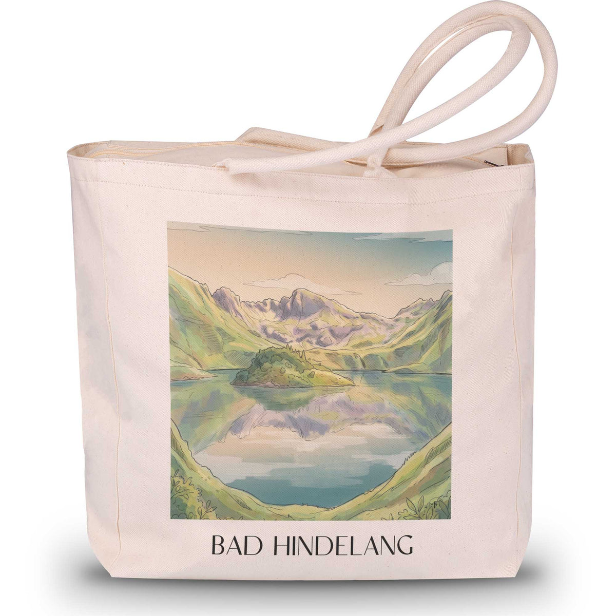 bad-hindelang-oberallgäu-deutschland-einkaufstasche-aquarell