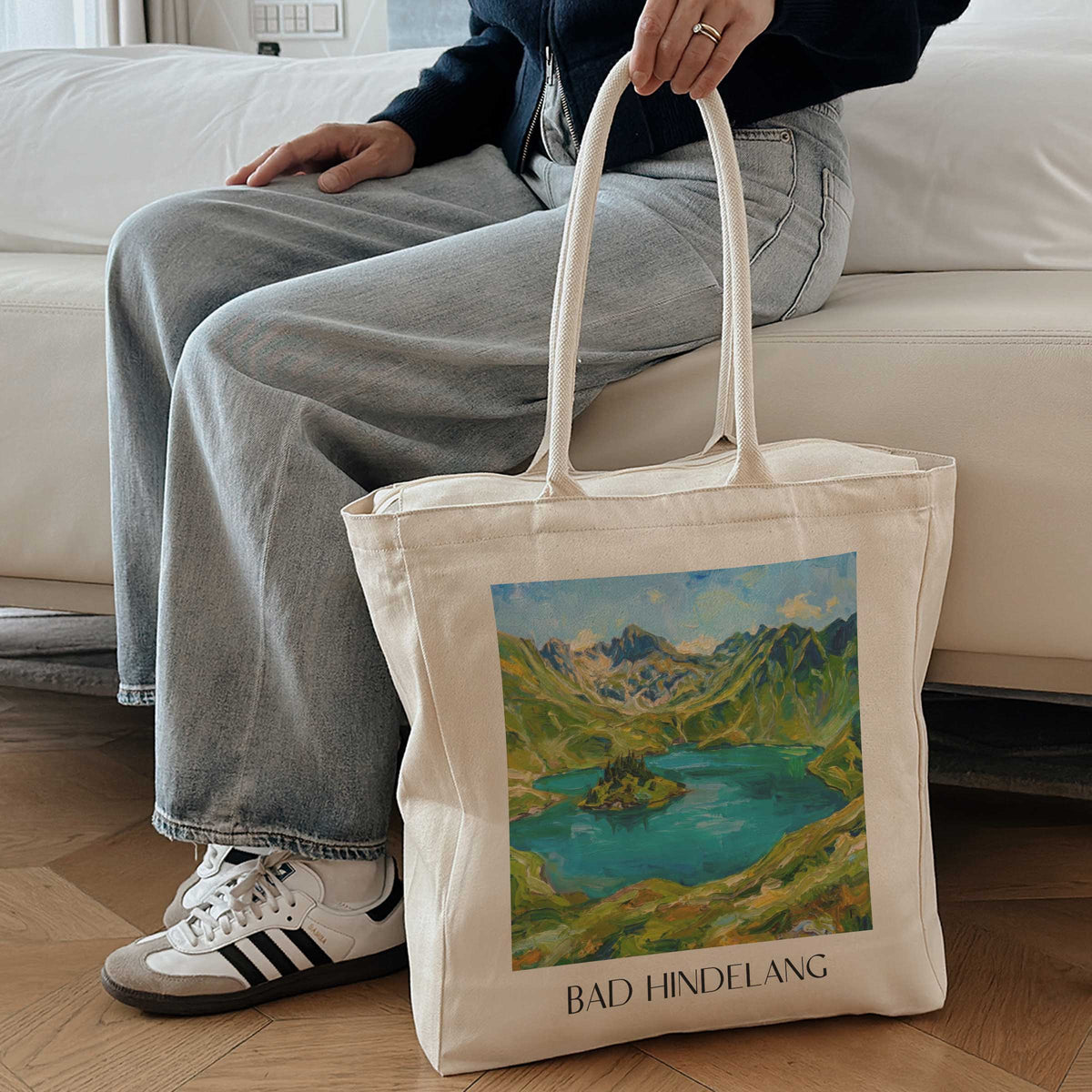 bad-hindelang-oberallgäu-deutschland-einkaufstasche-oil-painting-oelgemaelde