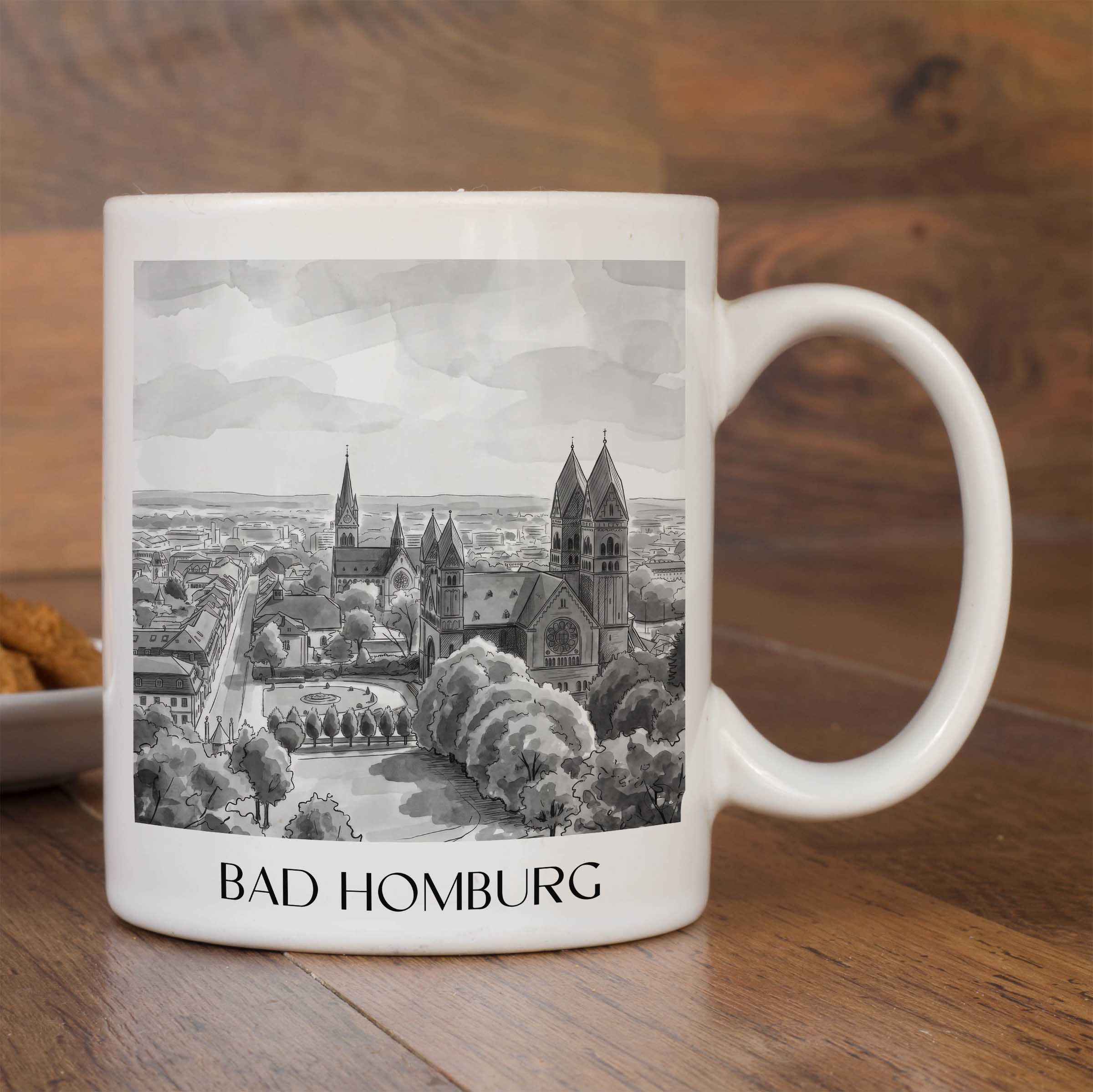 bad-homburg-hessen-deutschland-kaffeebecher-aquarell-schwarz-weiss