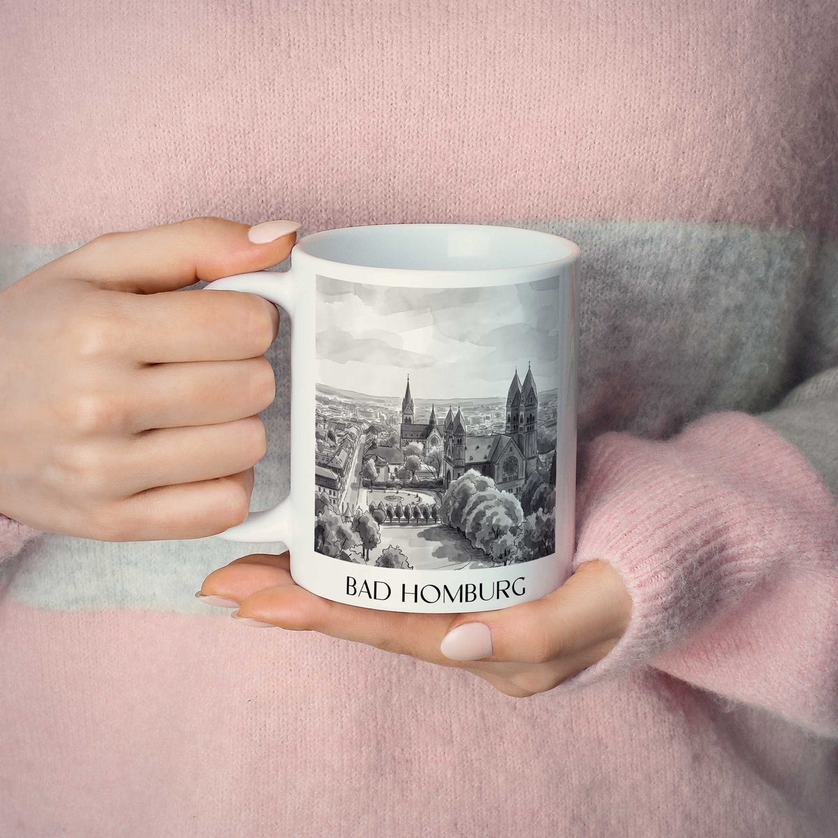 bad-homburg-hessen-deutschland-kaffeebecher-aquarell-schwarz-weiss