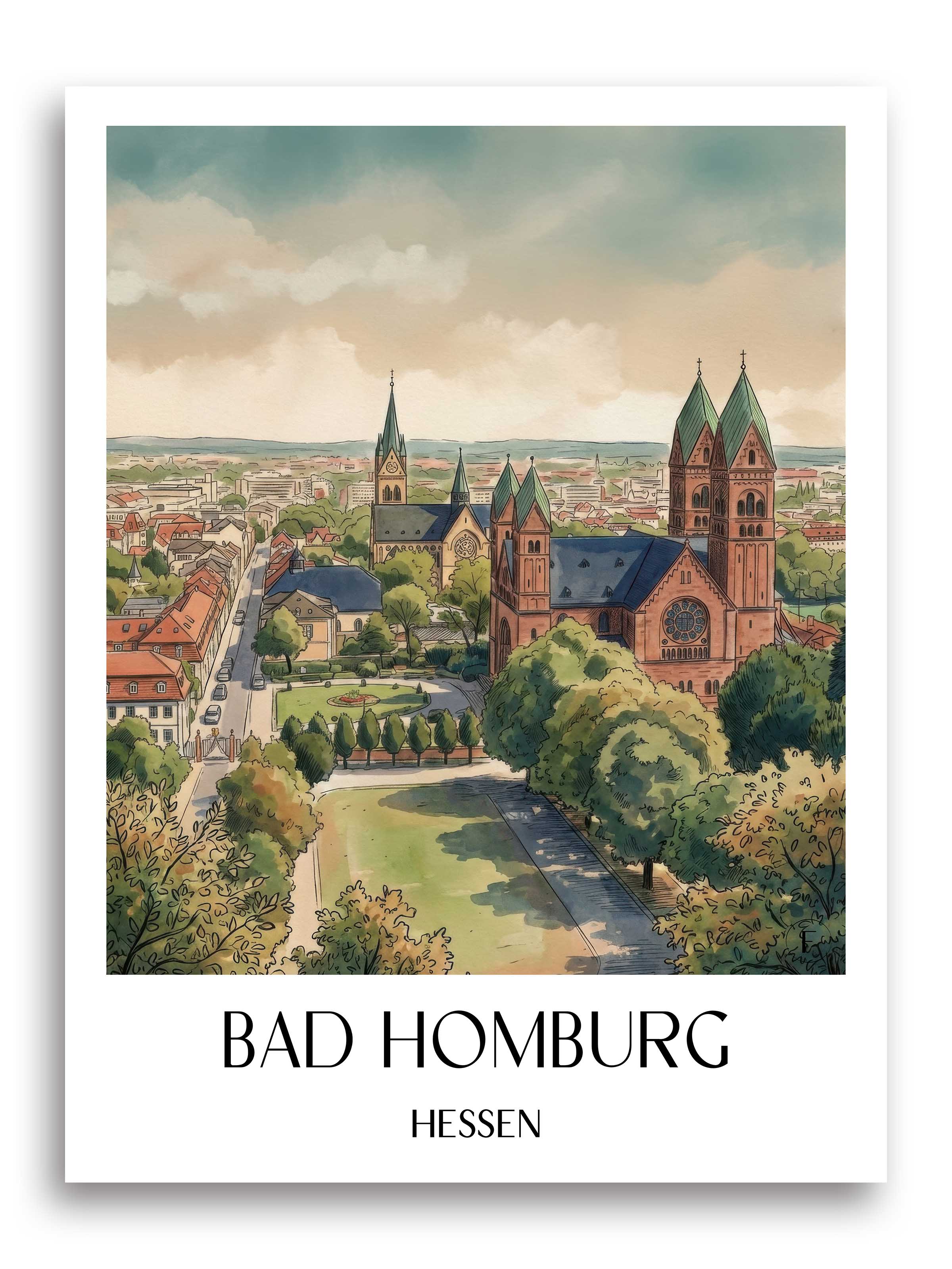 bad-homburg-hessen-deutschland-poster-aquarell