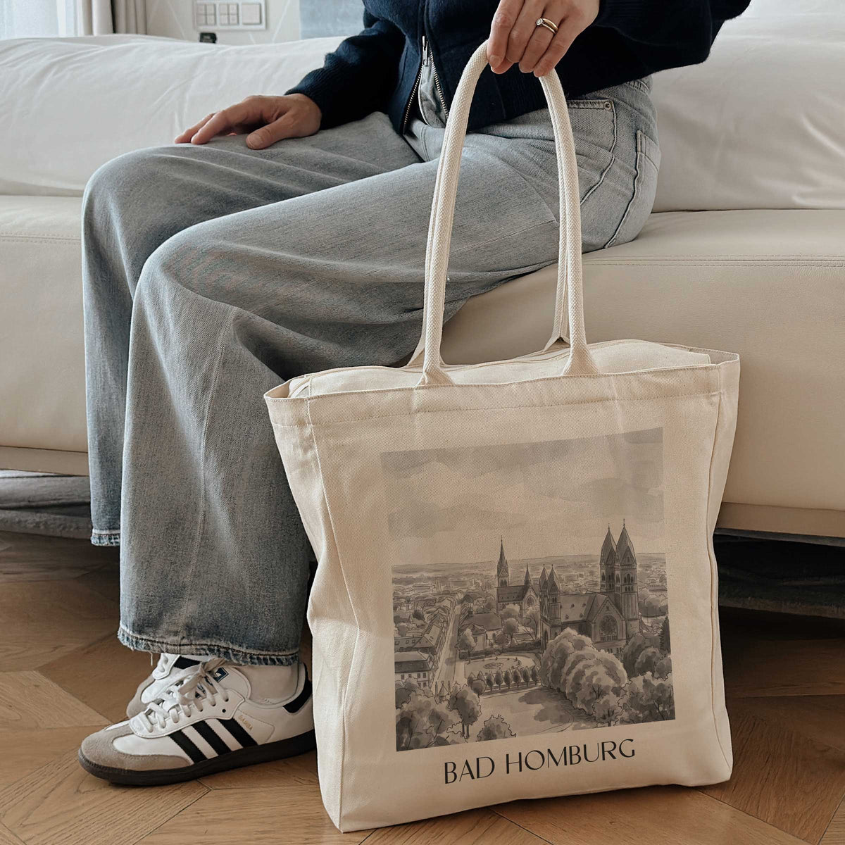 bad-homburg-hessen-deutschland-einkaufstasche-aquarell-schwarz-weiss