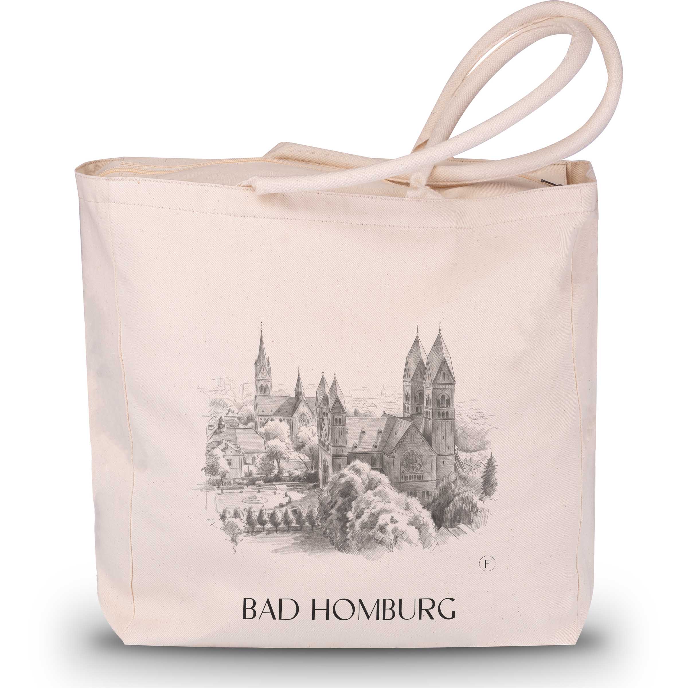 Bad Homburg Shopping Tasche - Hessen - Deutschland Tote Bag - Einkaufstasche im Zeichnung Stil