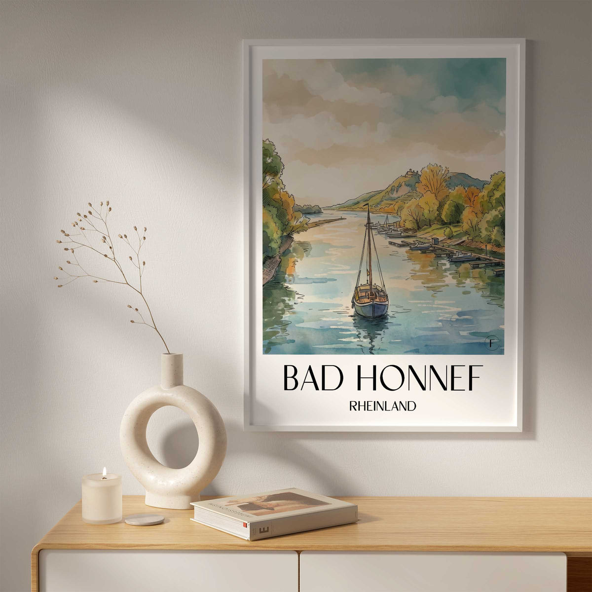 bad-honnef-rheinland-deutschland-poster-aquarell