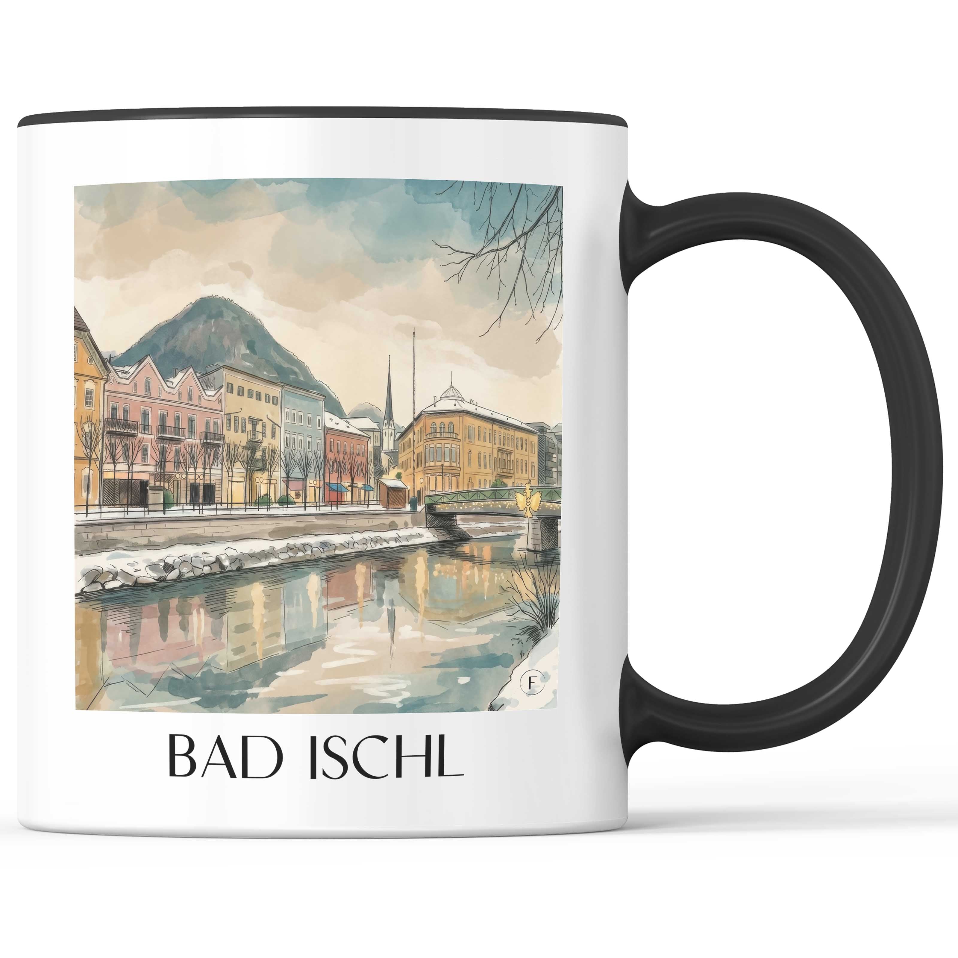 Bad Ischl Kaffeebecher - Österreich - Österreich und Österreich Becher - Kaffeetasse im Aquarell Stil - favplace