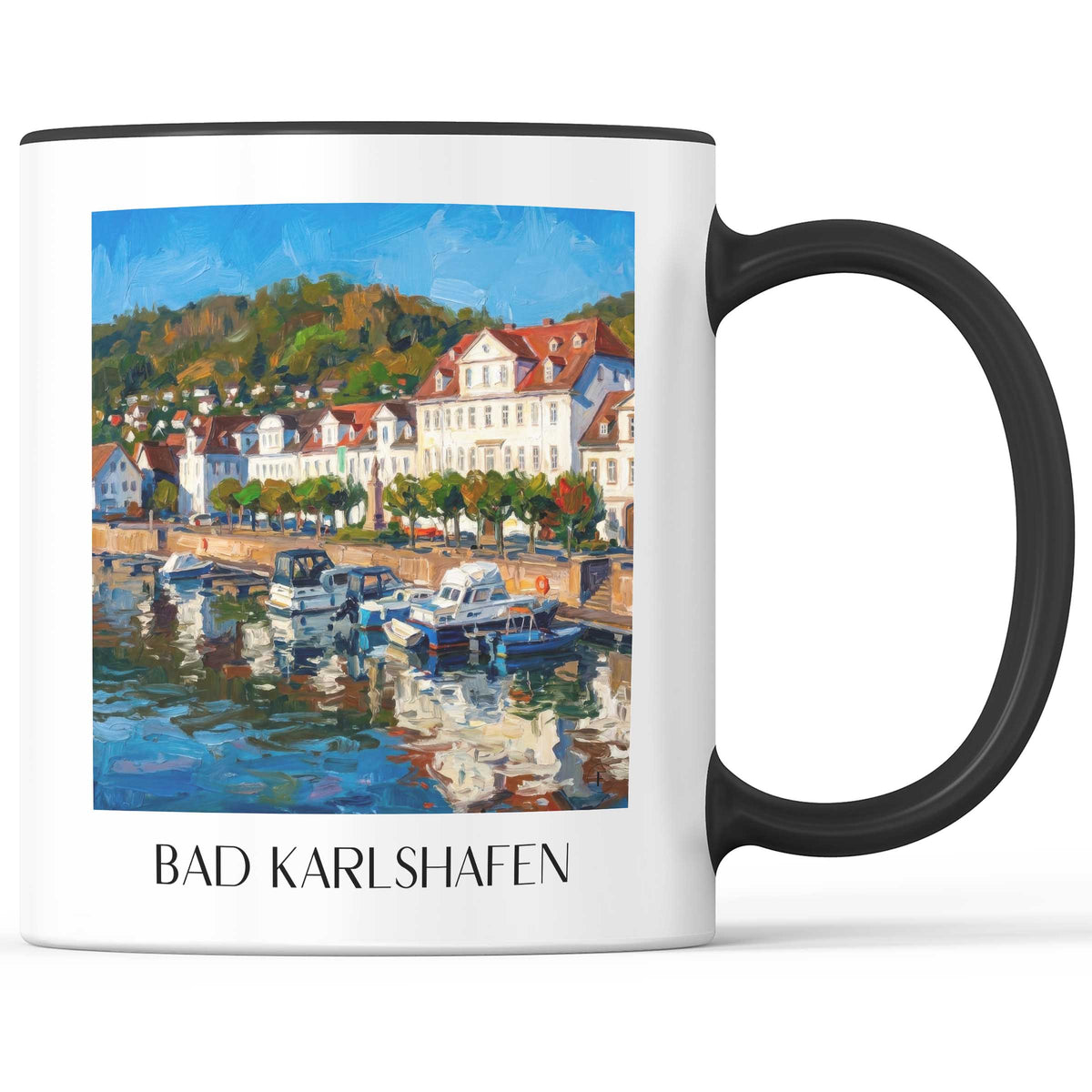 bad-karlshafen-weserbergland-deutschland-kaffeebecher-oil-painting-oelgemaelde