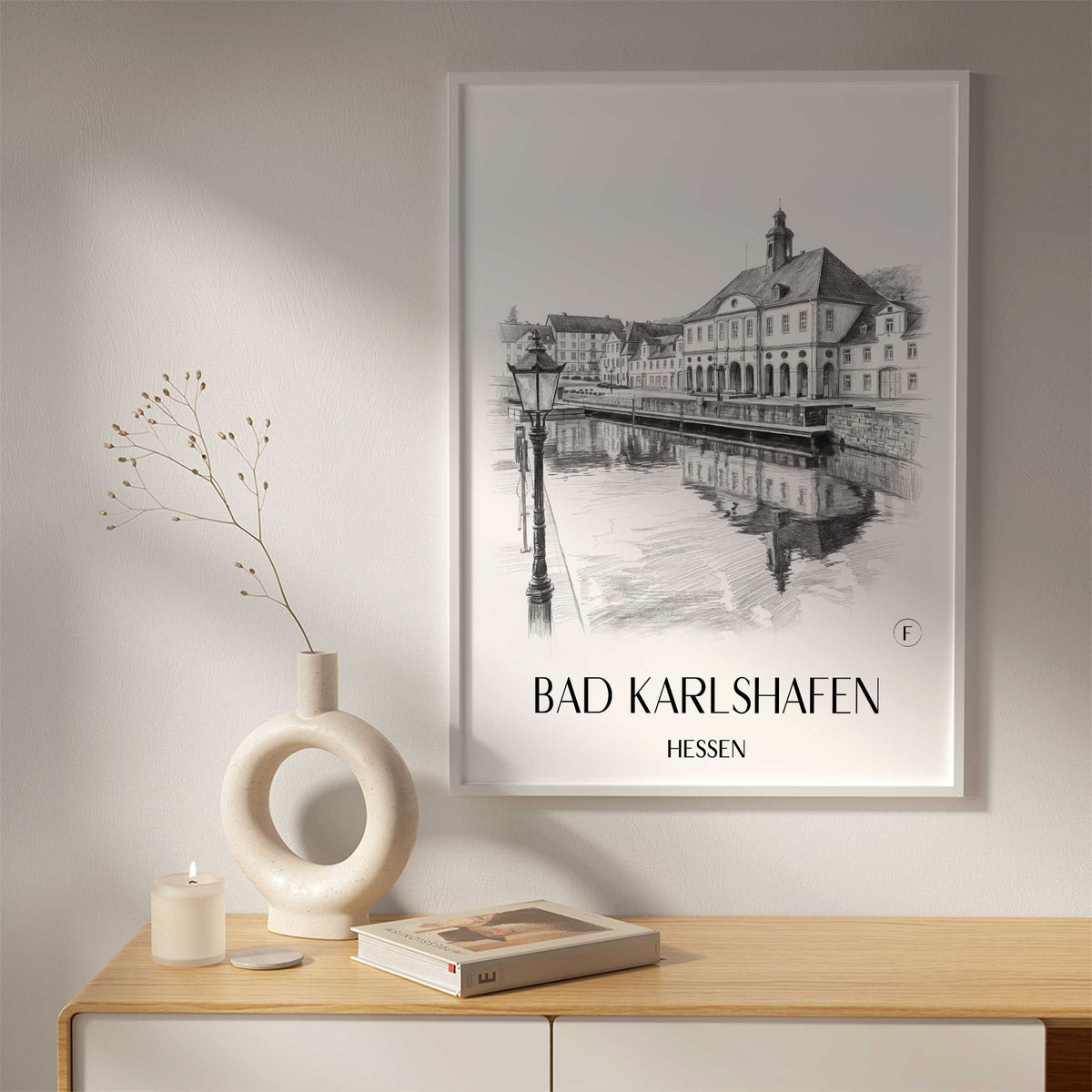 bad-karlshafen-hessen-deutschland-poster-bleistift-zeichnung-drawing