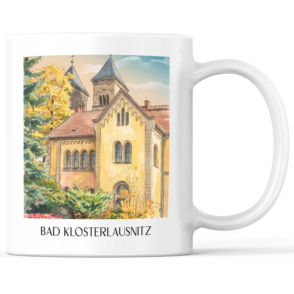 Bad Klosterlausnitz Kaffeebecher - Thüringen - Deutschland Becher - Kaffeetasse im Aquarell Stil - favplace