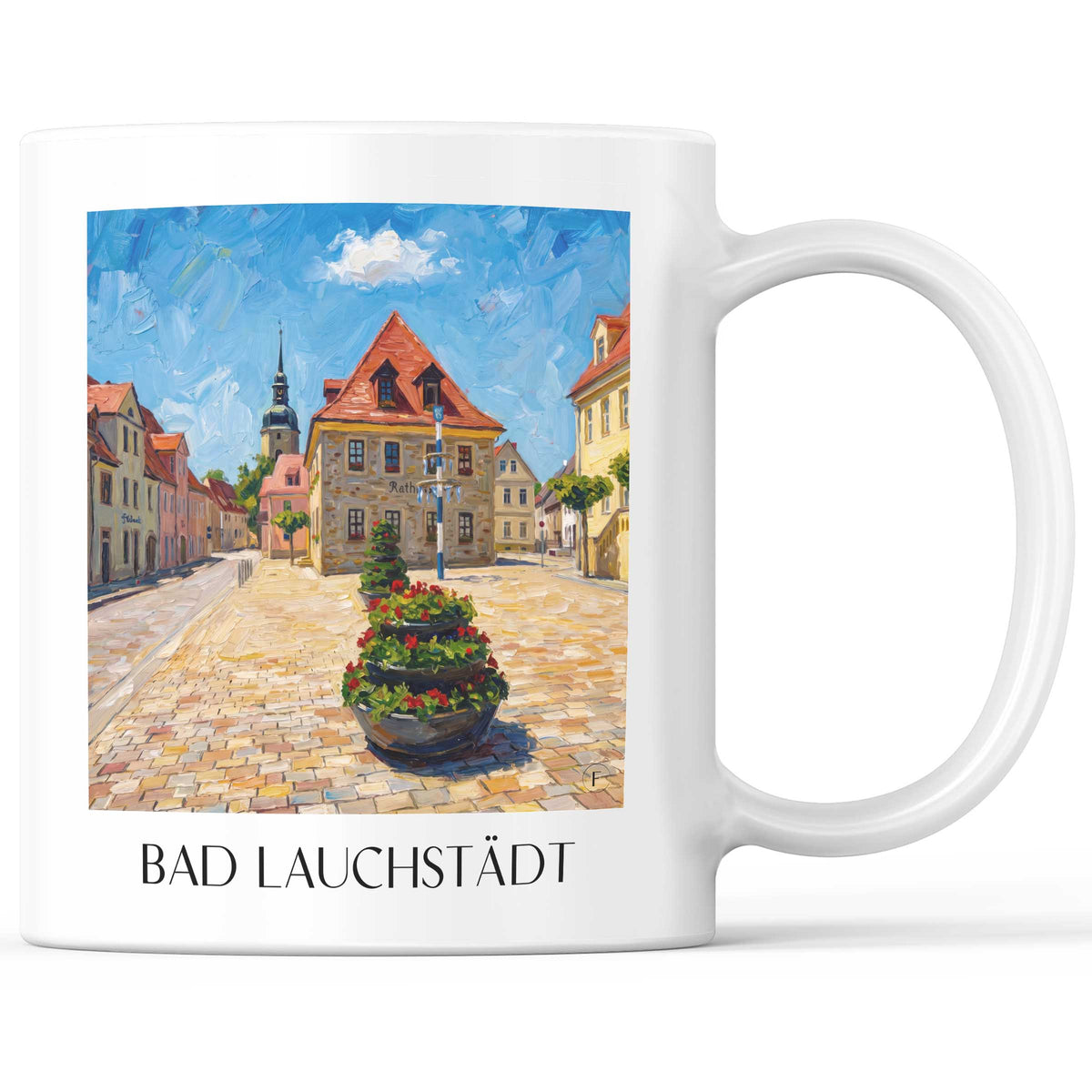 Bad Lauchstädt Kaffeebecher - Saale-Unstrut - Deutschland Becher - Kaffeetasse im Ölgemälde Stil - favplace