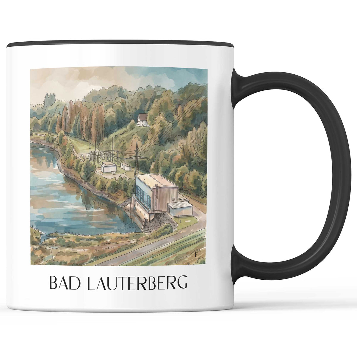 bad-lauterberg-südharz-deutschland-kaffeebecher-aquarell
