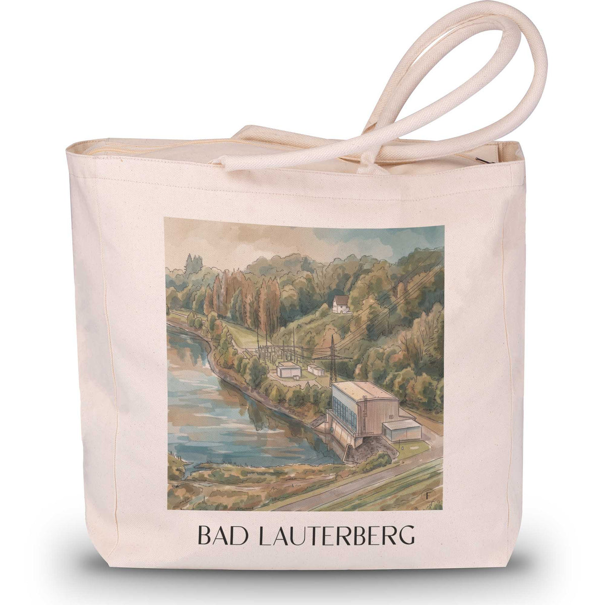 bad-lauterberg-südharz-deutschland-einkaufstasche-aquarell