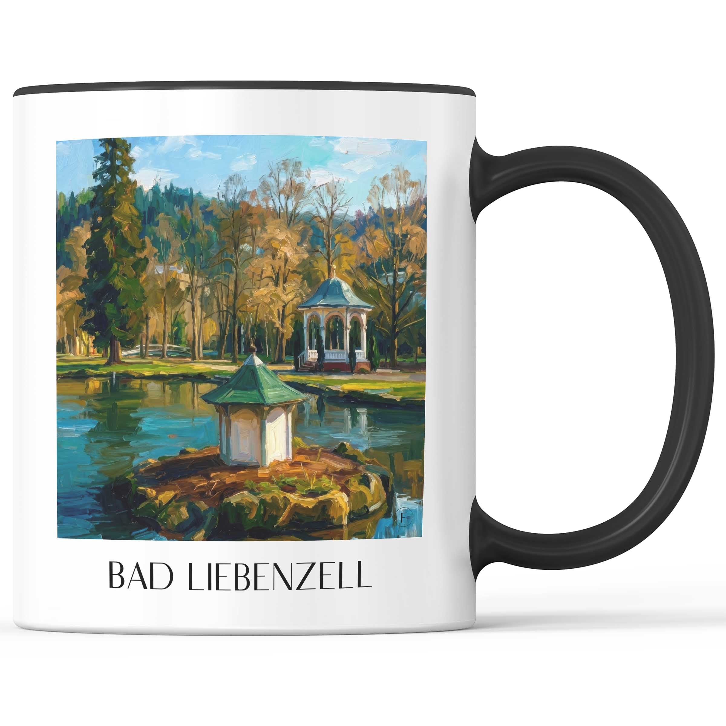 Bad Liebenzell Kaffeebecher - Nordschwarzwald - Deutschland Becher - Kaffeetasse im Ölgemälde Stil - favplace