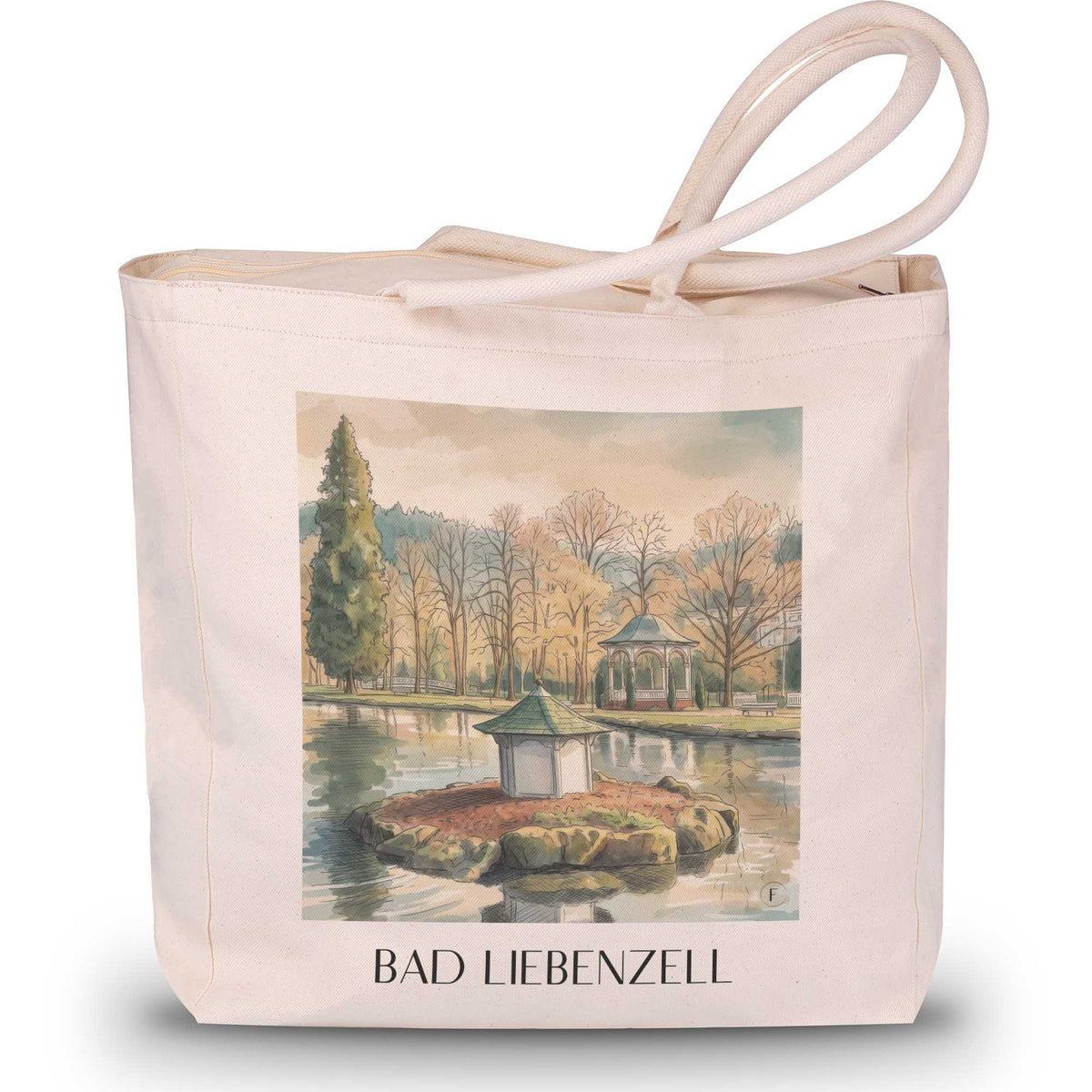 bad-liebenzell-nordschwarzwald-deutschland-einkaufstasche-aquarell