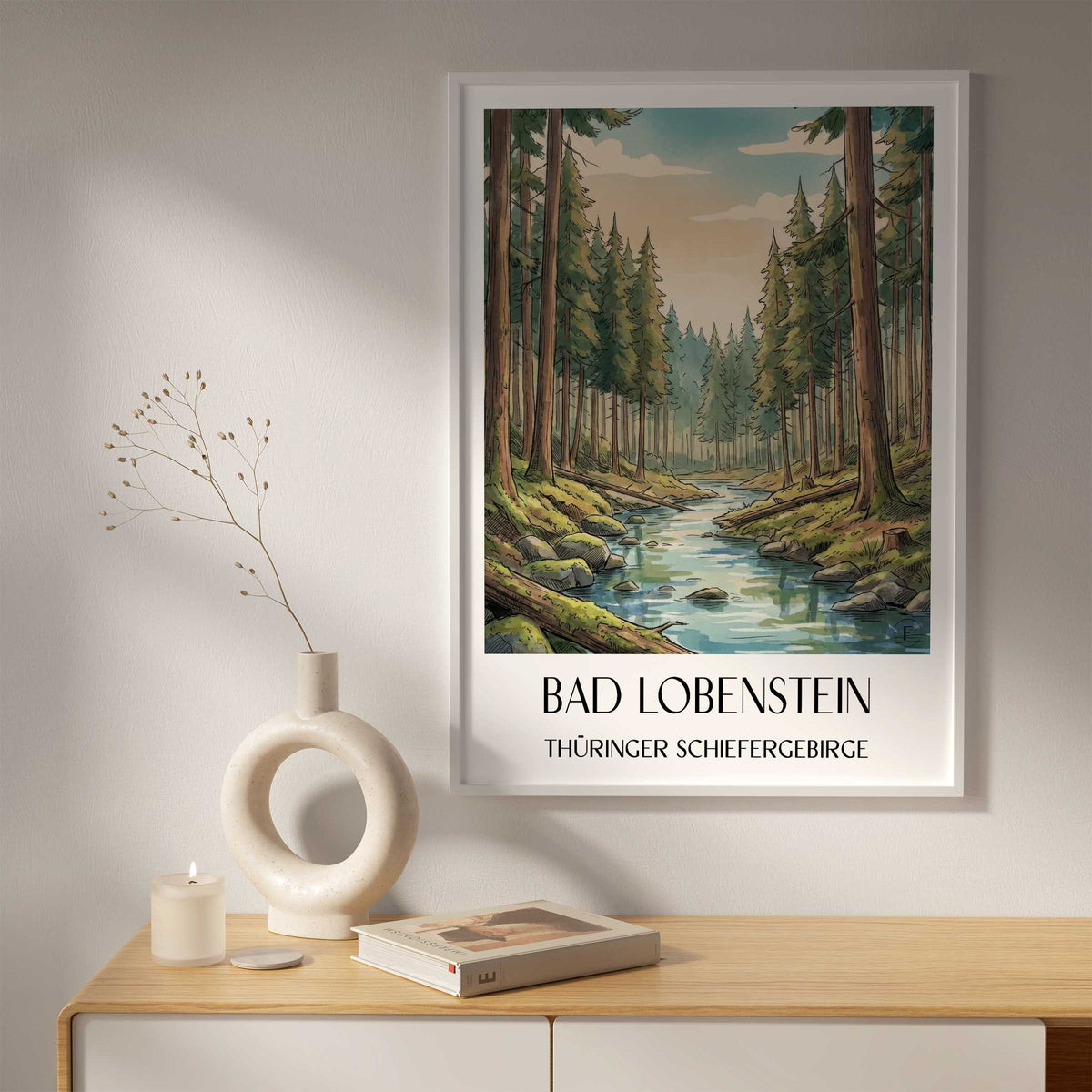 bad-lobenstein-thüringer-schiefergebirge-deutschland-poster-aquarell