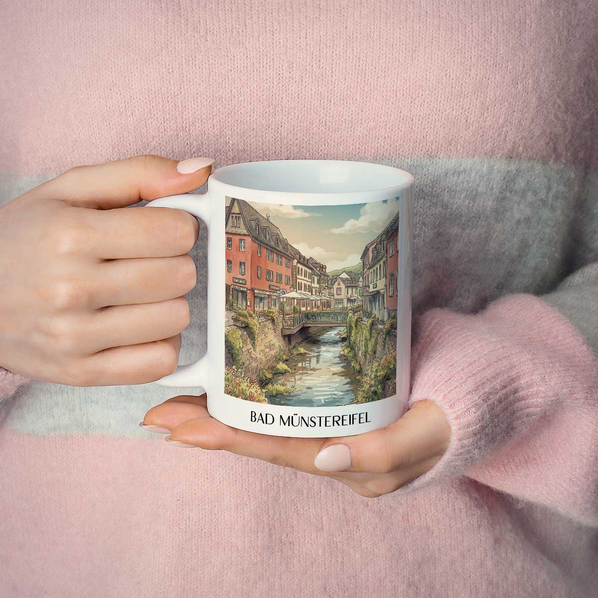 bad-münstereifel-eifel-deutschland-kaffeebecher-aquarell