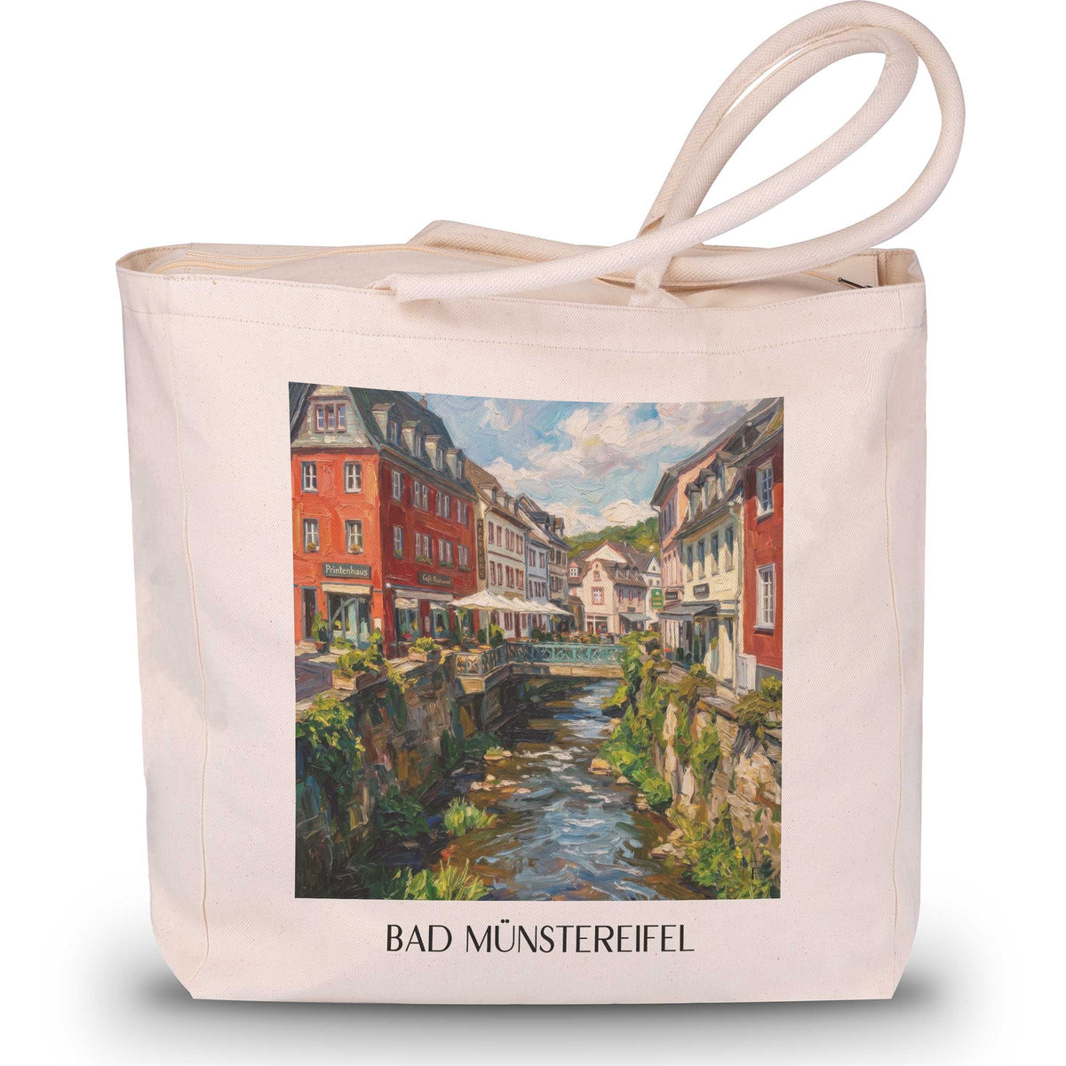 bad-münstereifel-eifel-deutschland-einkaufstasche-oil-painting-oelgemaelde