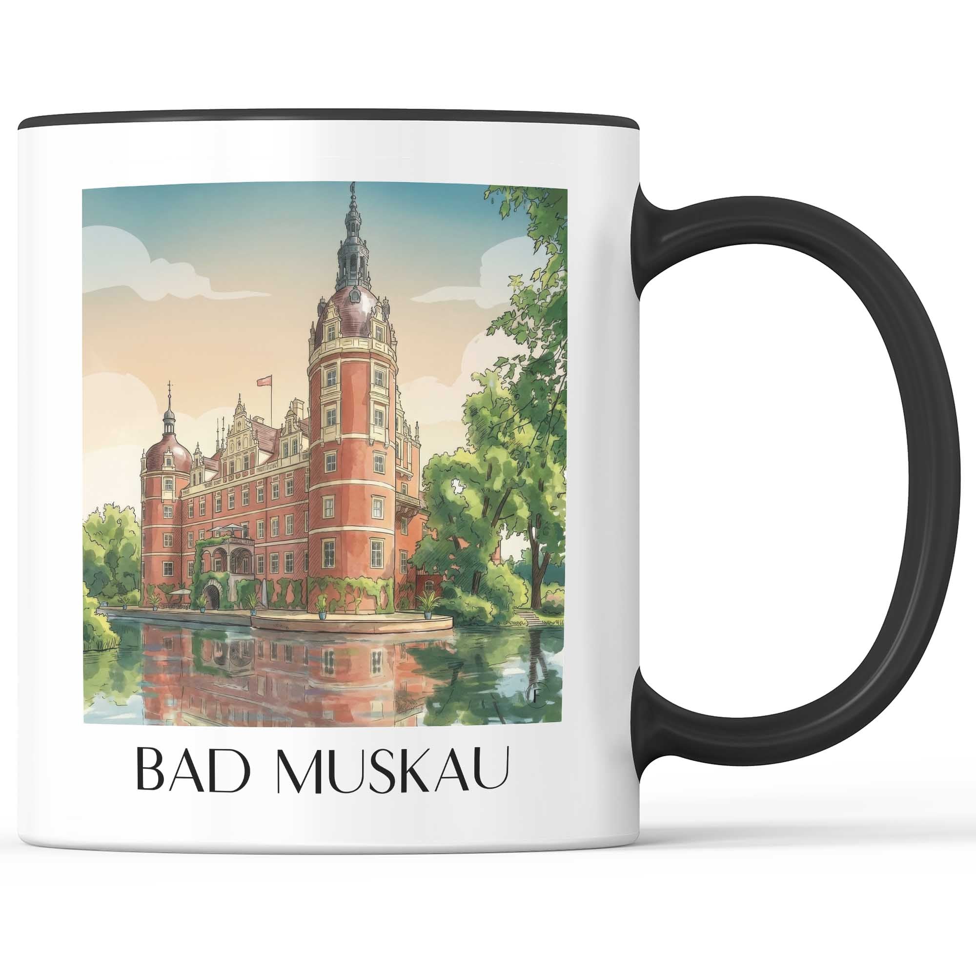 bad-muskau-oberlausitz-deutschland-kaffeebecher-aquarell