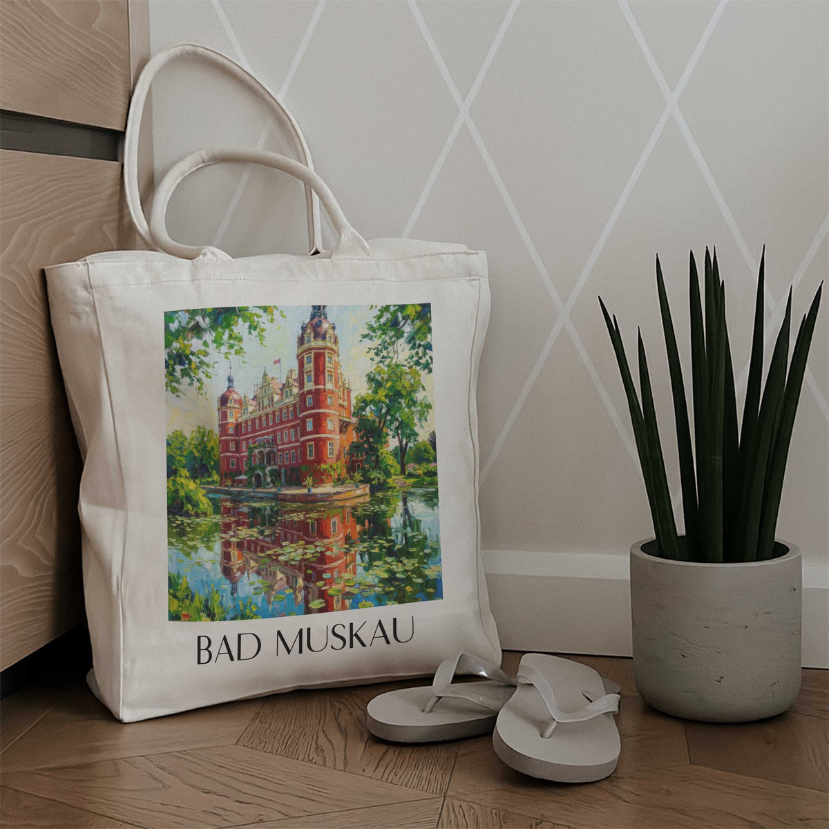 bad-muskau-oberlausitz-deutschland-einkaufstasche-oil-painting-oelgemaelde