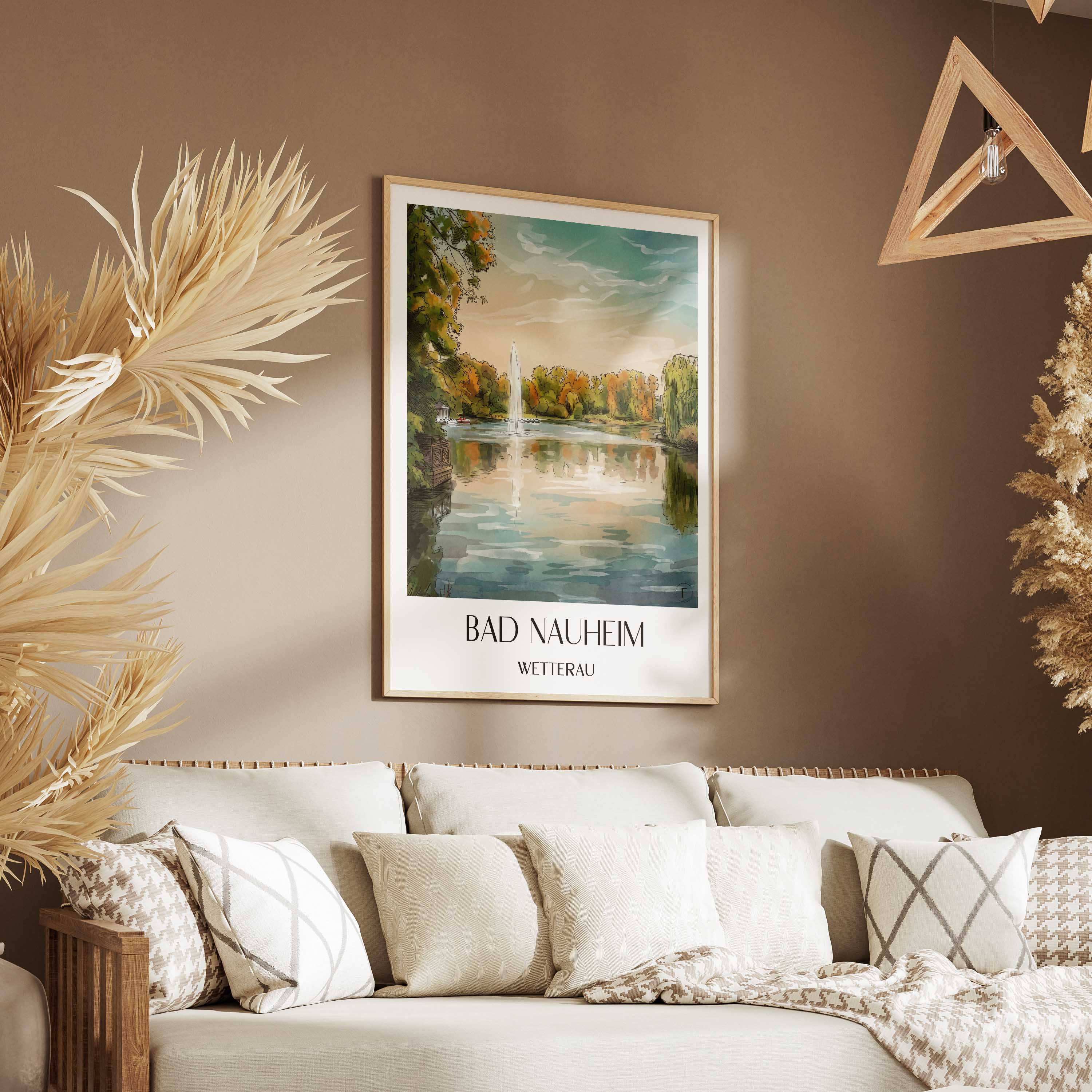 bad-nauheim-wetterau-deutschland-poster-aquarell