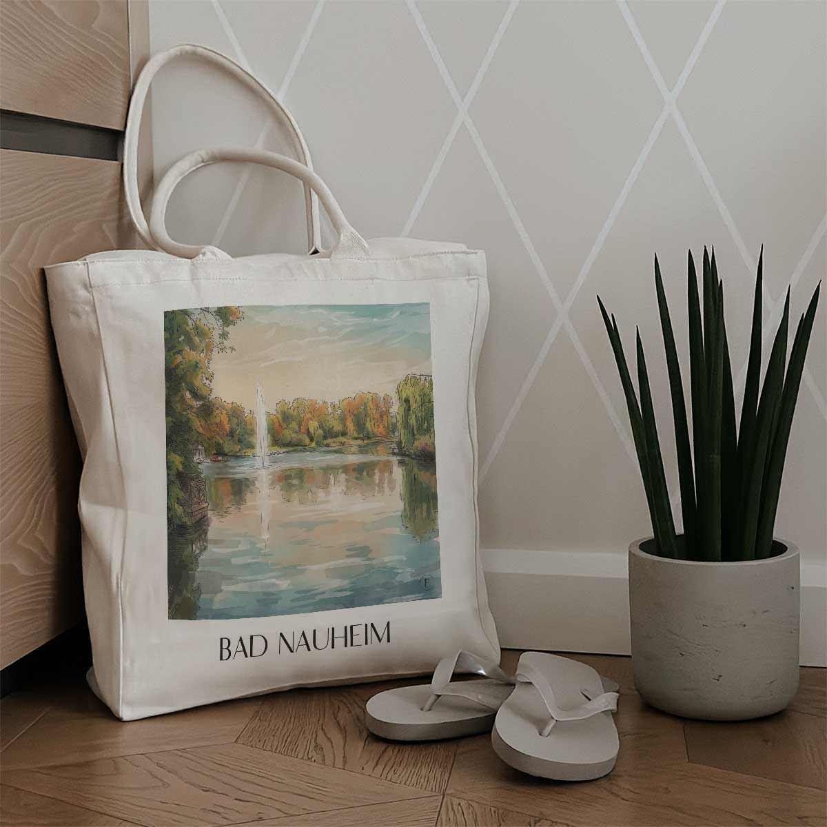 bad-nauheim-wetterau-deutschland-einkaufstasche-aquarell