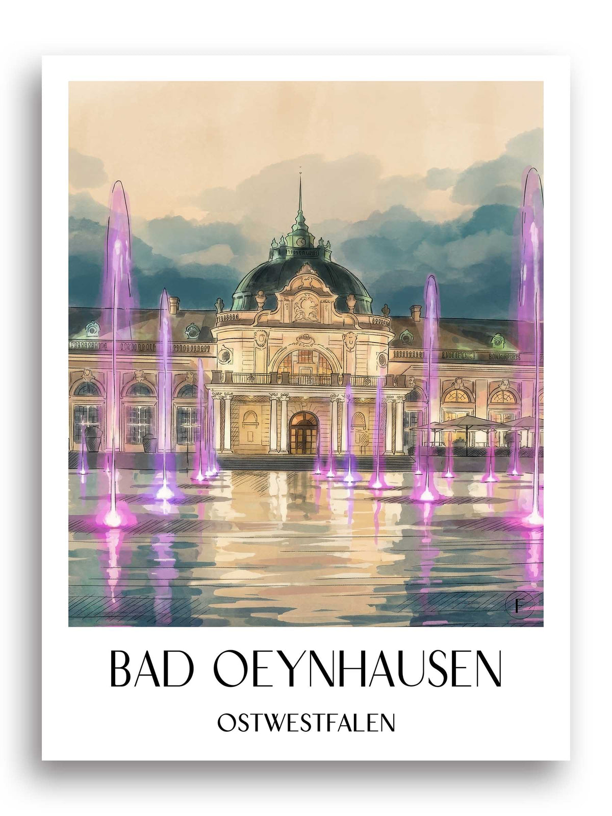 bad-oeynhausen-ostwestfalen-deutschland-poster-aquarell