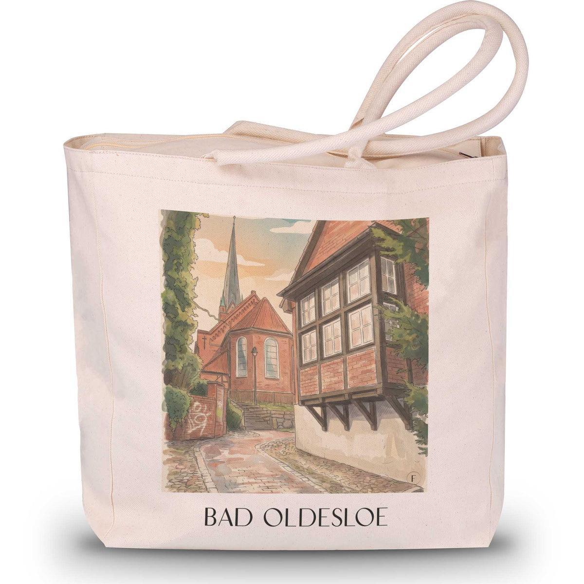 bad-oldesloe-holstein-deutschland-einkaufstasche-aquarell