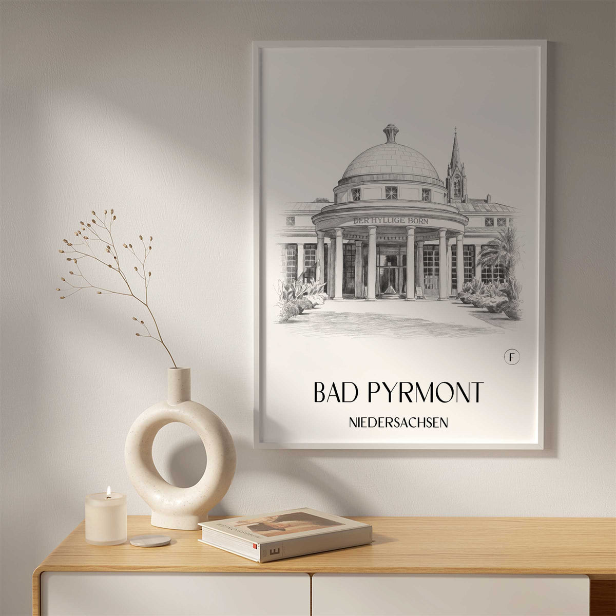 bad-pyrmont-niedersachsen-deutschland-poster-bleistift-zeichnung-drawing