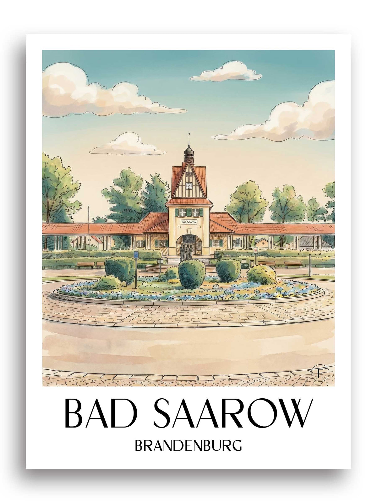 bad-saarow-brandenburg-deutschland-poster-aquarell