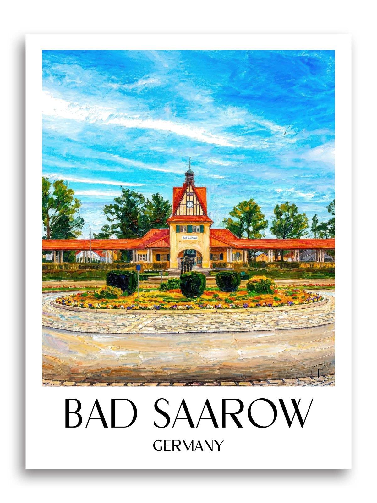 Bad Saarow Poster - Brandenburg - Deutschland Kunstdruck - Ölgemälde von A4 bis A1 - favplace